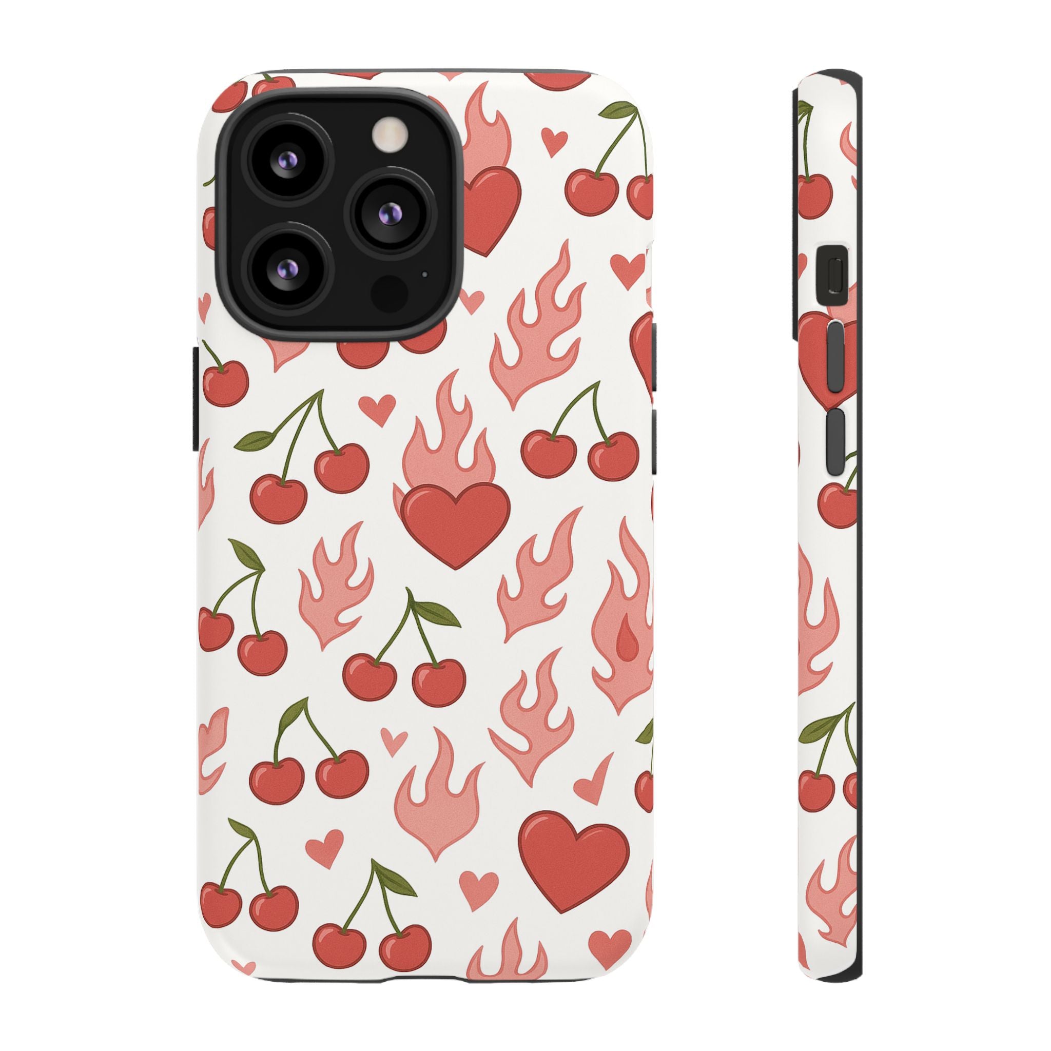 Pink Flaming Heart Phone Case