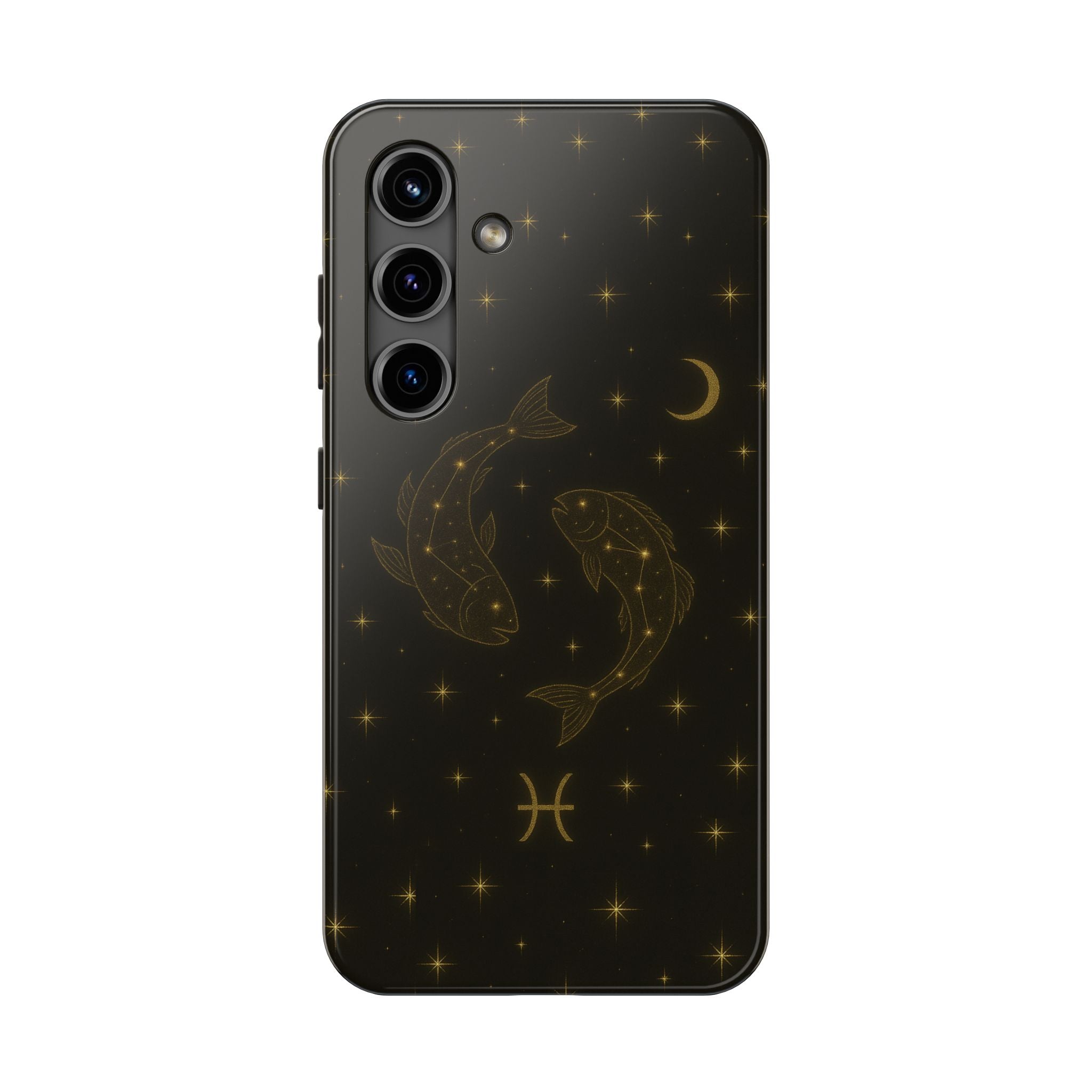 Pisces Zodiac Tough Phone Case — Gold Koi Constellation Design