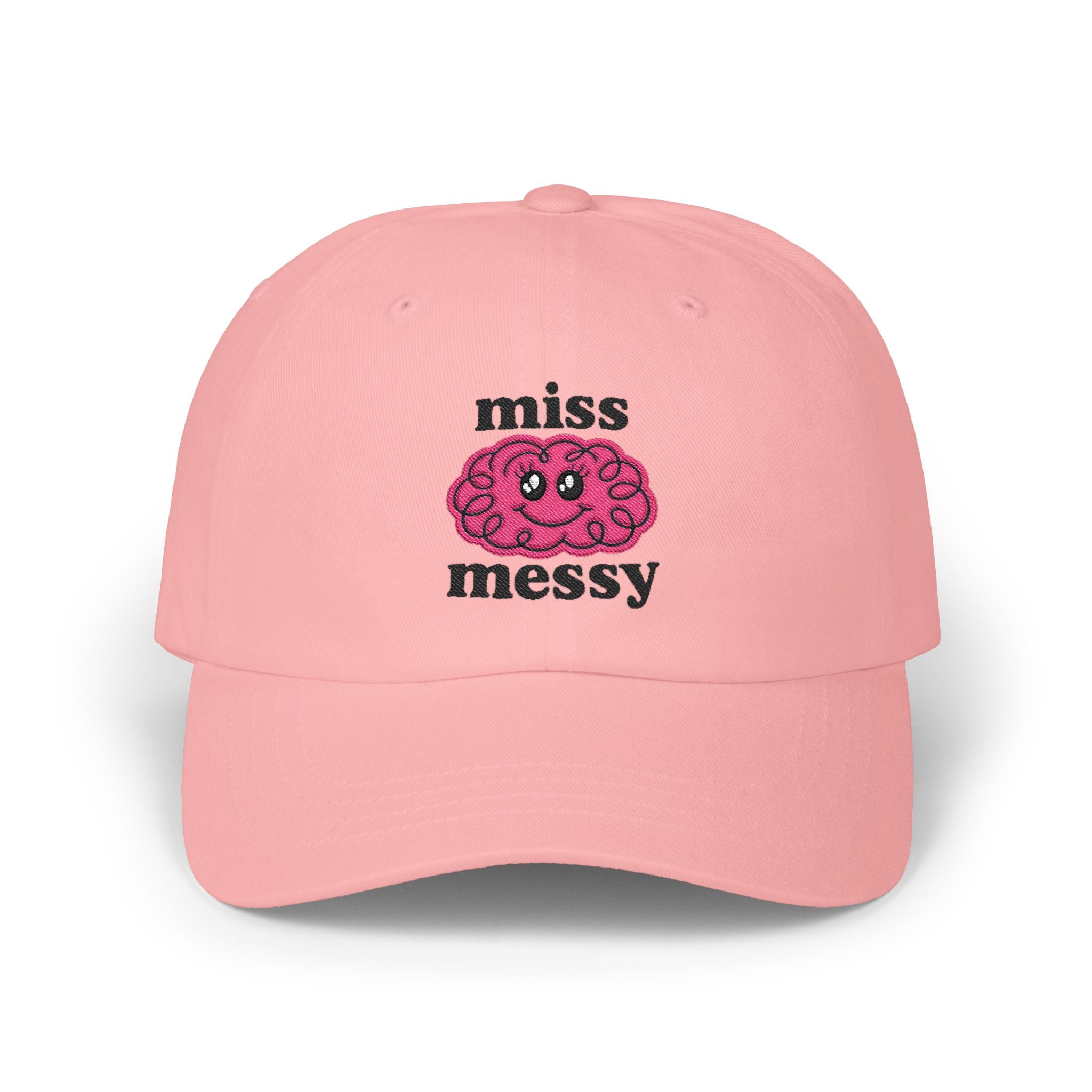'Miss Messy' Pink Embroidered Dad Cap