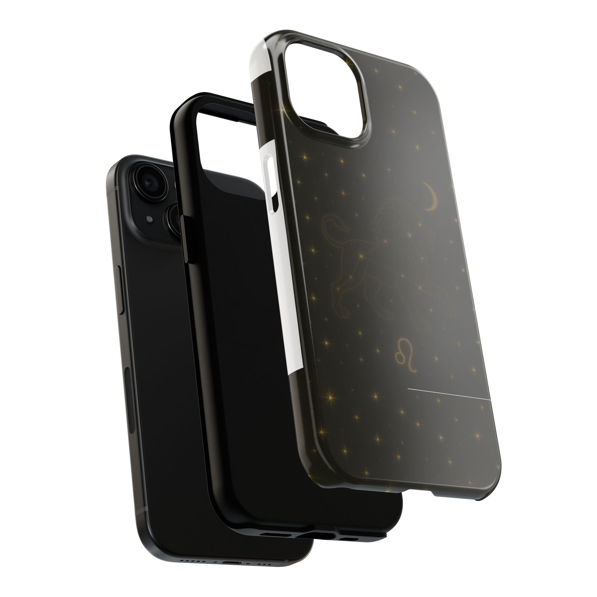 Leo Constellation Tough Phone Case — Zodiac Lion Design with Moon & Stars
