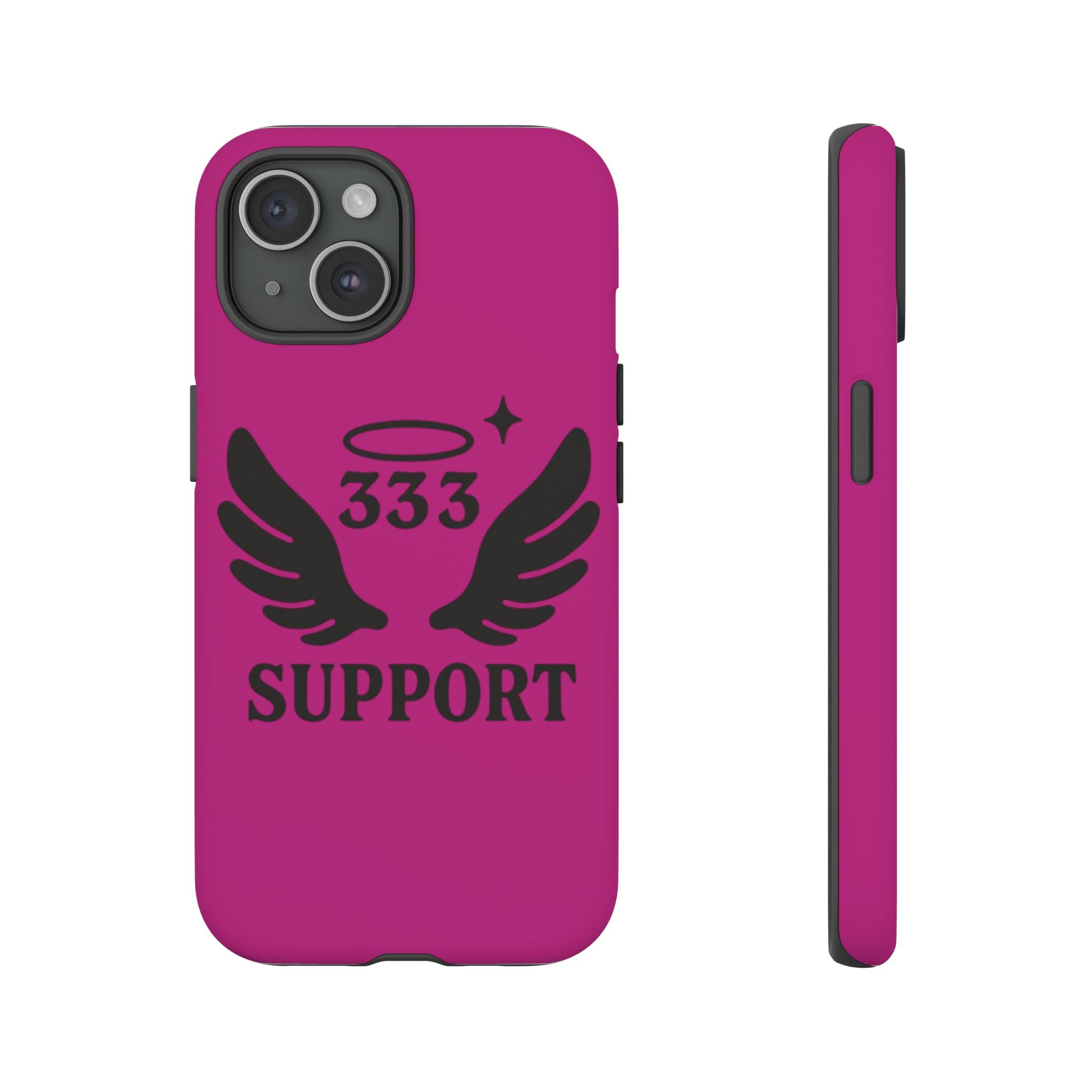 Black & Pink 333 Support Phone Case