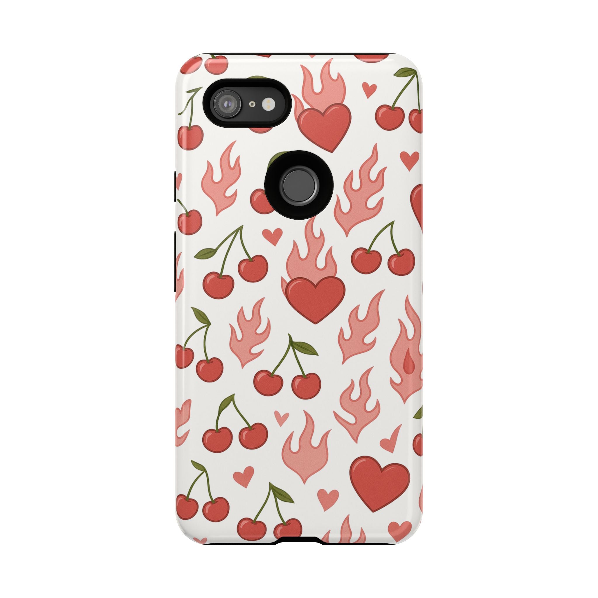 Pink Flaming Heart Phone Case