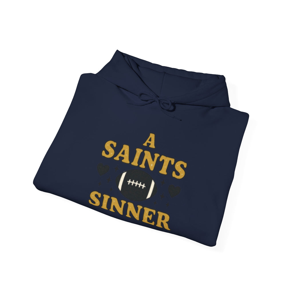 Football Hoodie – "A Saints Sinner" Graphic Hoodie