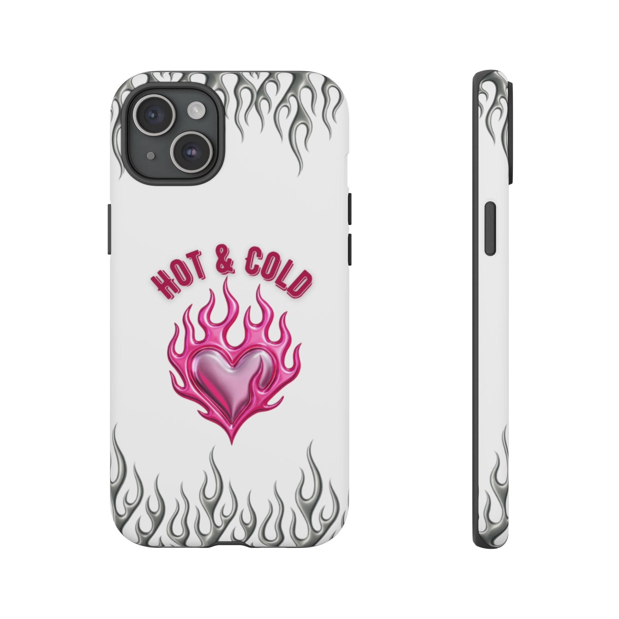 Hot & Cold Pink Flame Tough Phone Case