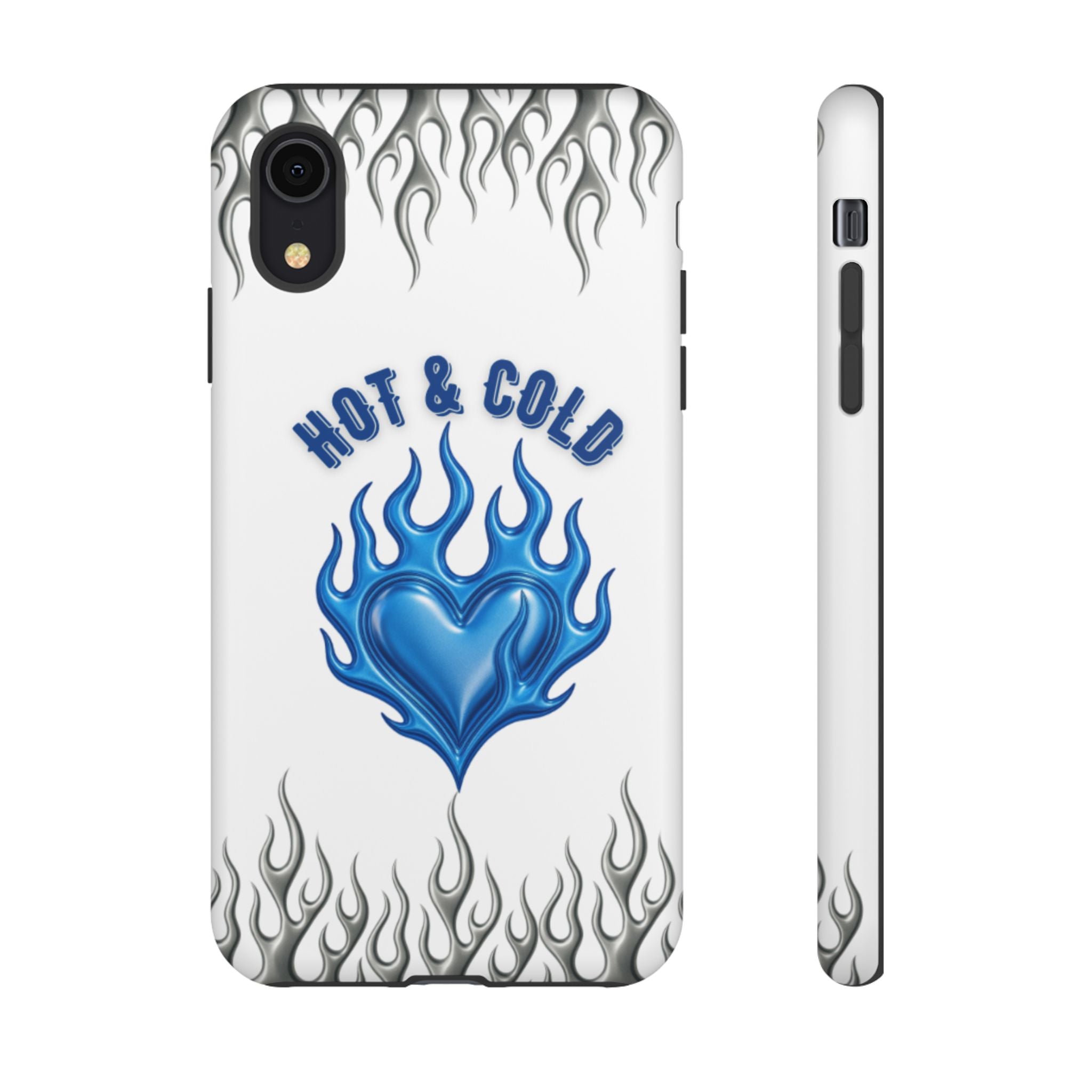 Hot & Cold Blue Flame Heart Phone Case