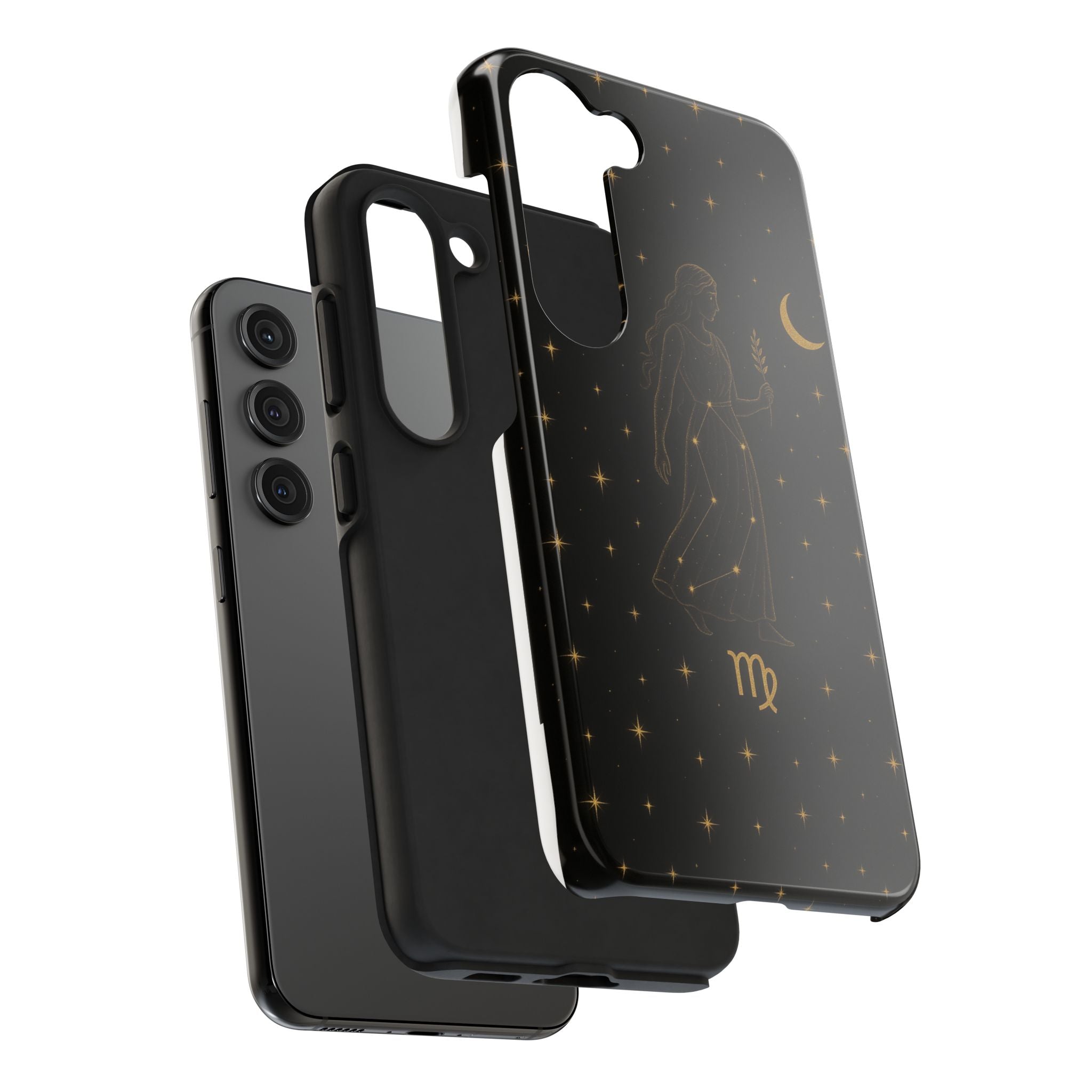 Virgo Tough Phone Case — Gold Constellation Zodiac Design