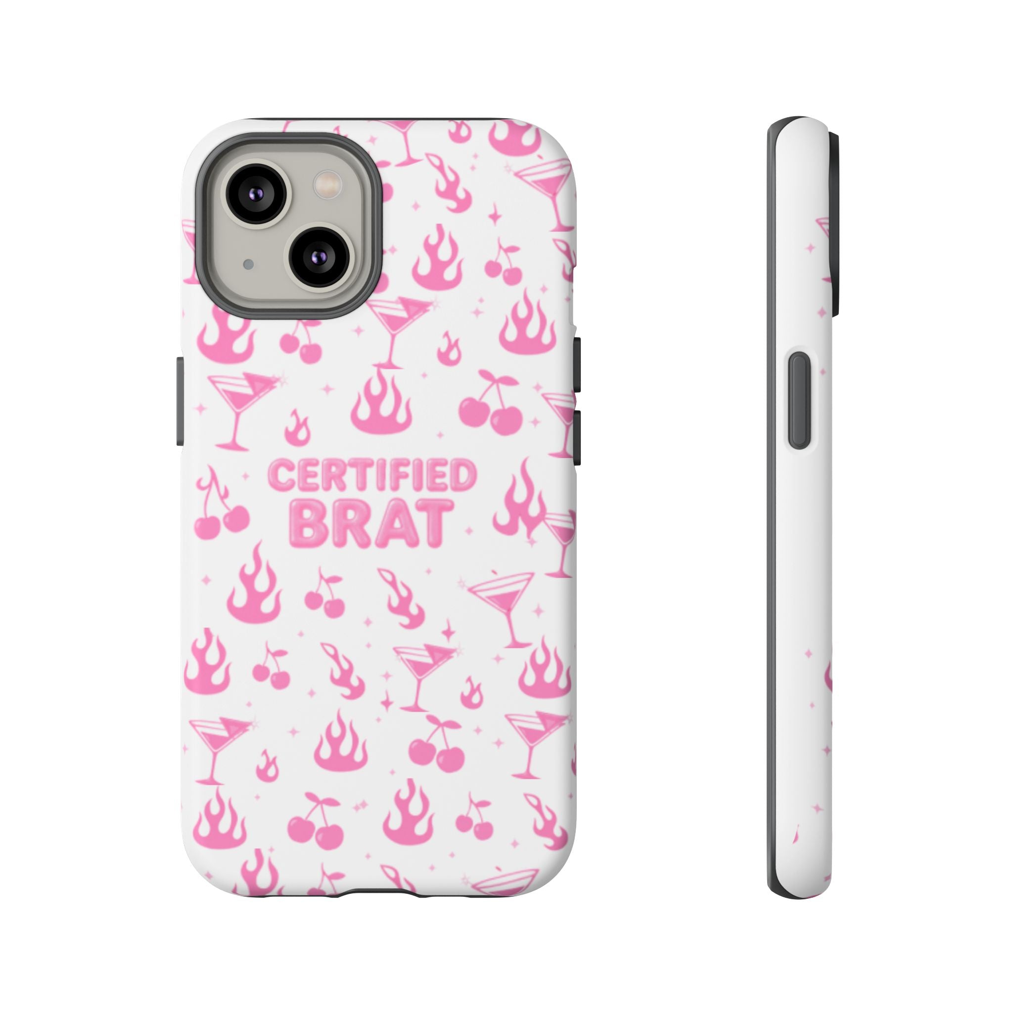 Certified Brat Pink Pattern Phone Case