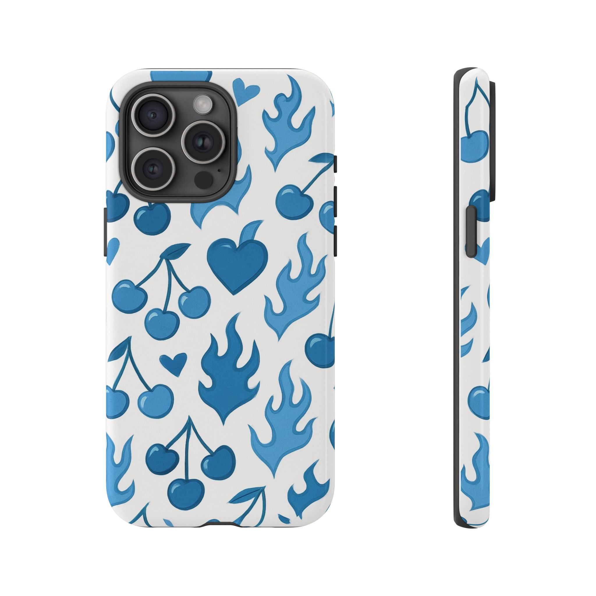 Blue Flaming Heart Phone Case