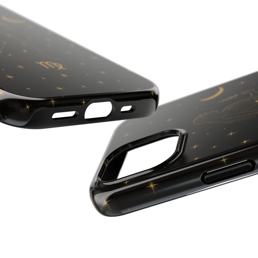 Virgo Tough Phone Case — Gold Constellation Zodiac Design