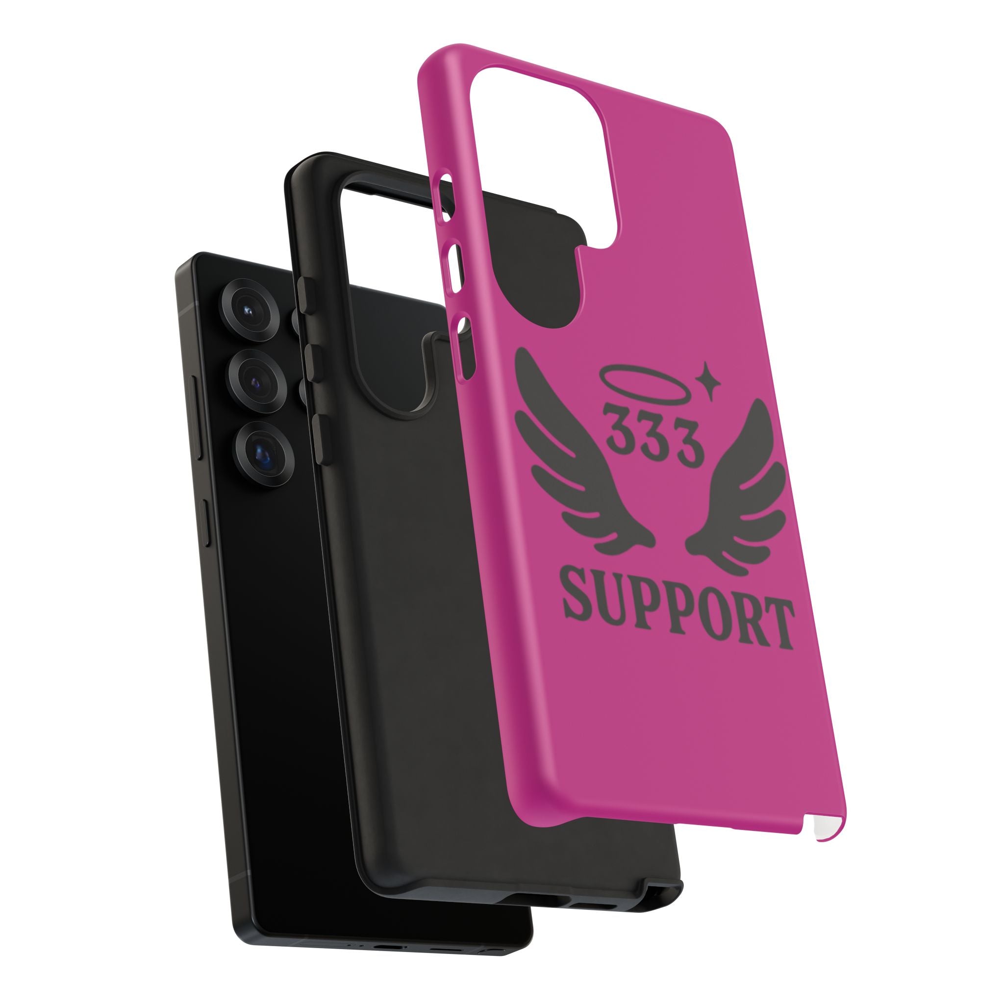 Black & Pink 333 Support Phone Case