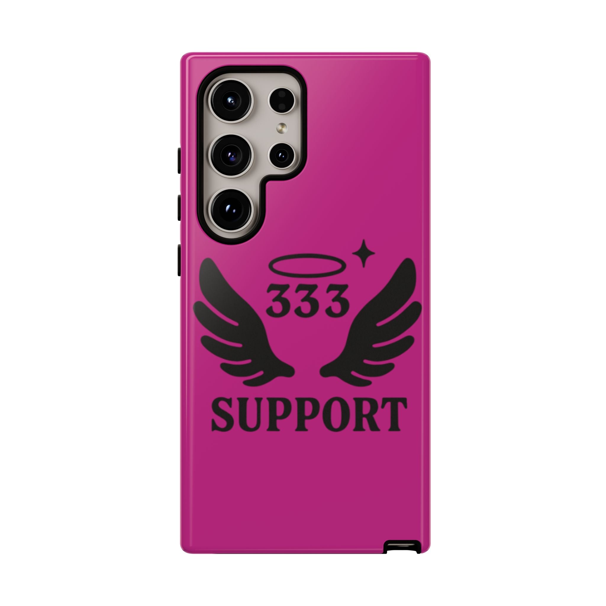 Black & Pink 333 Support Phone Case
