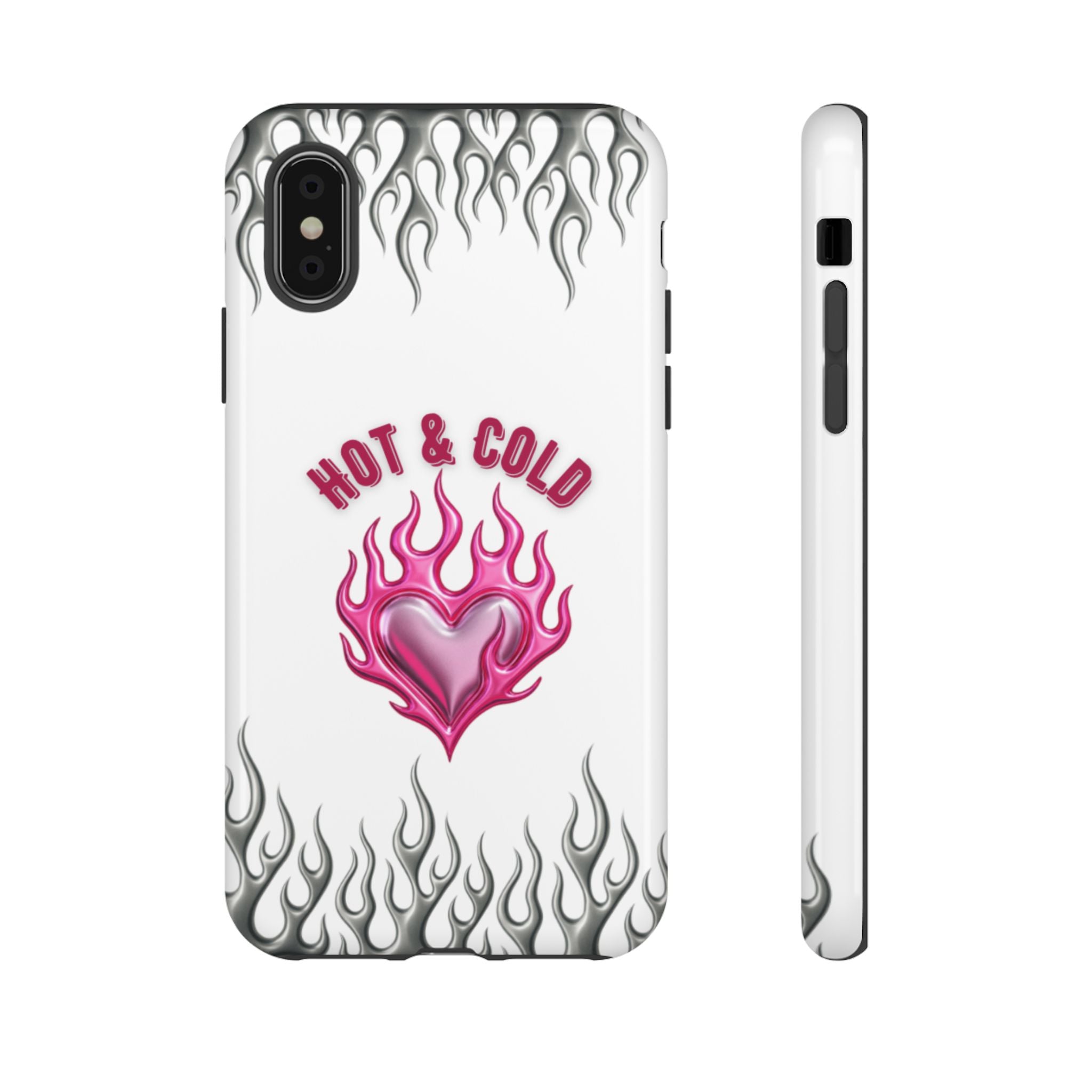 Hot & Cold Pink Flame Tough Phone Case