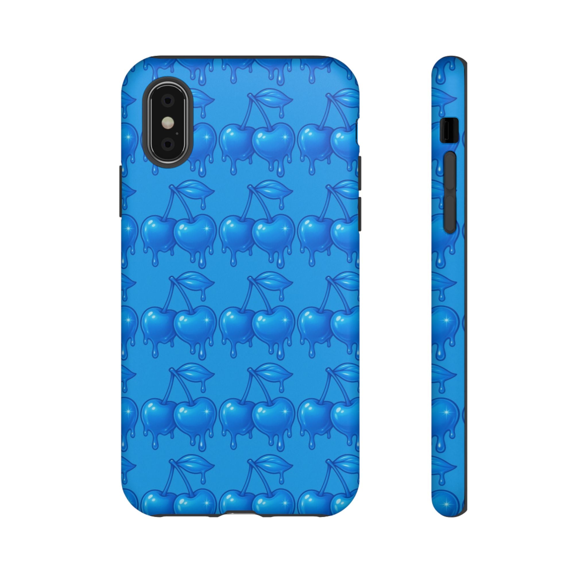 Blue Dripping Cherry Tough Phone Case
