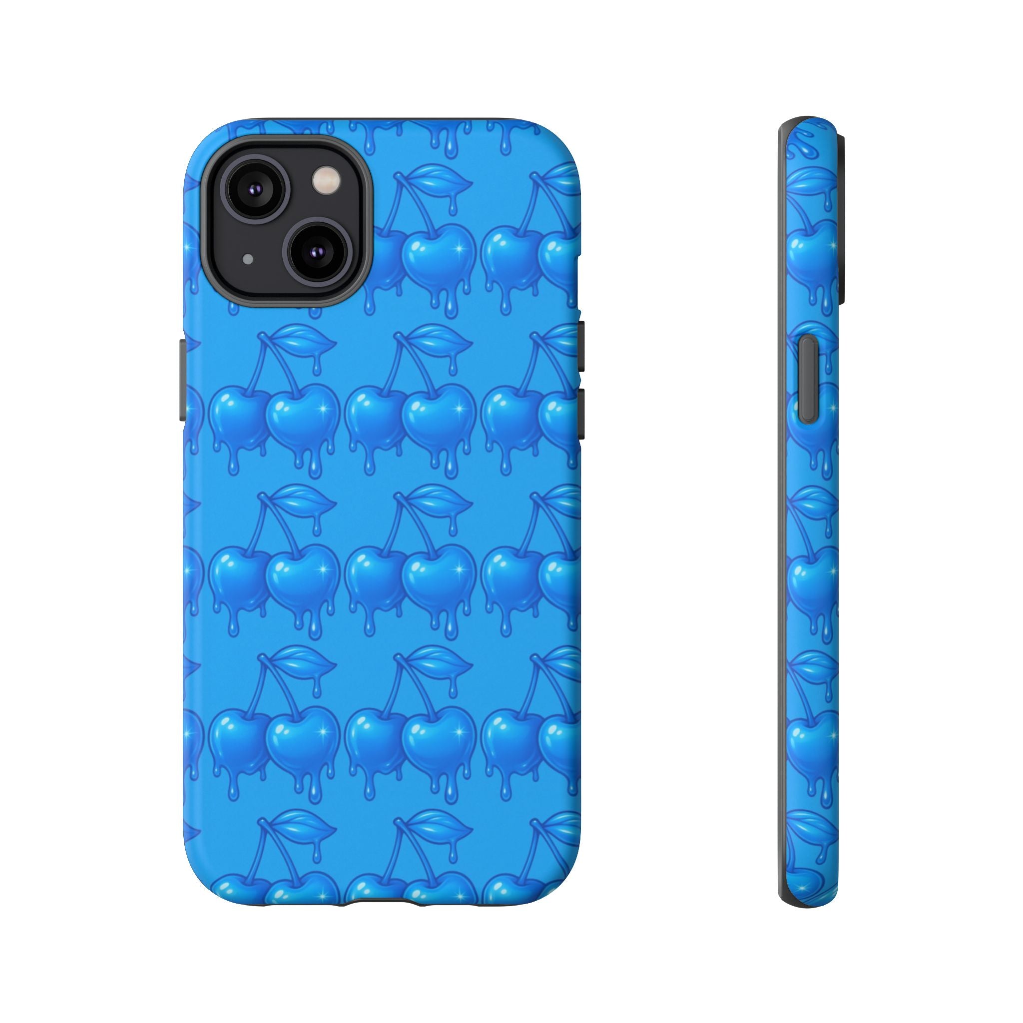 Blue Dripping Cherry Tough Phone Case
