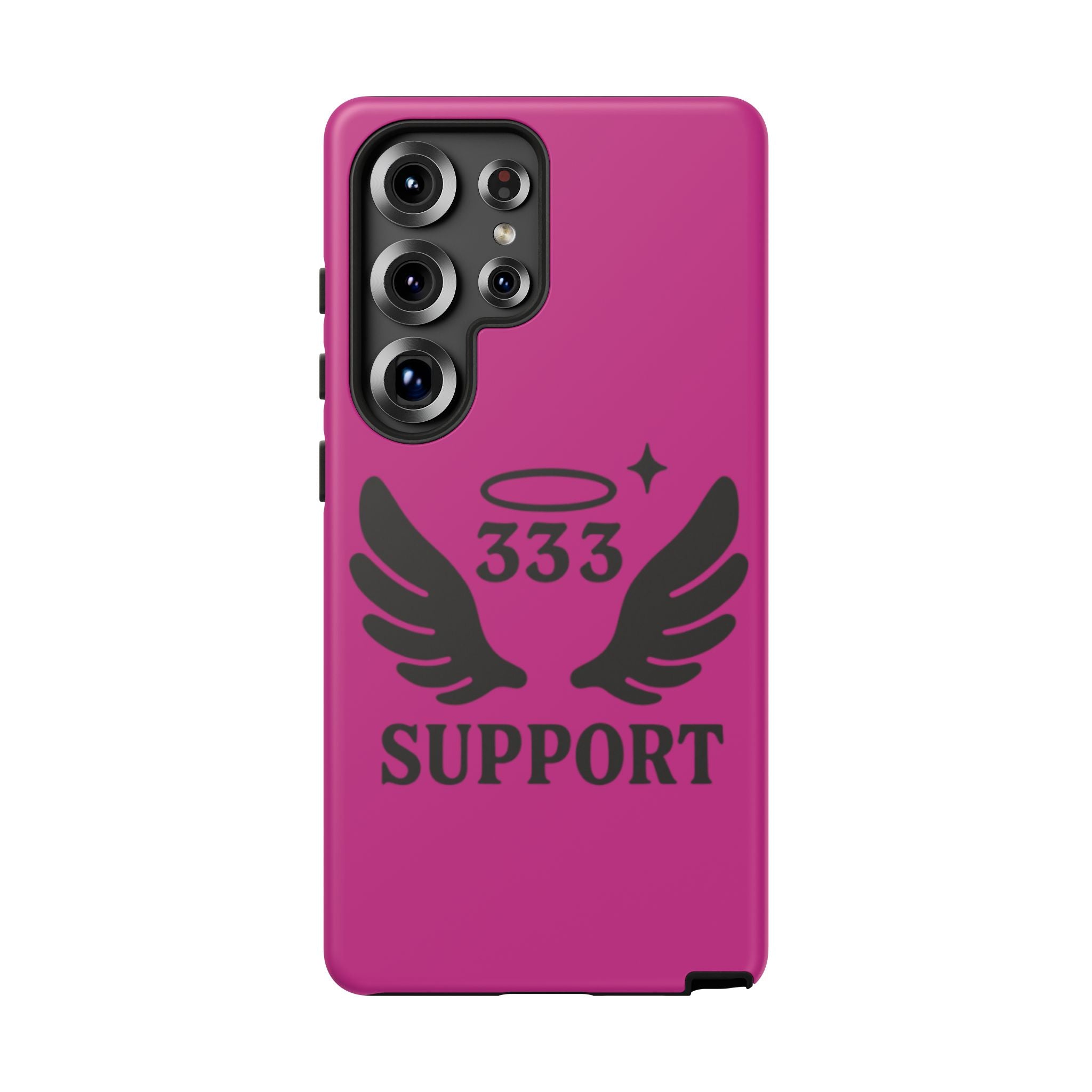 Black & Pink 333 Support Phone Case