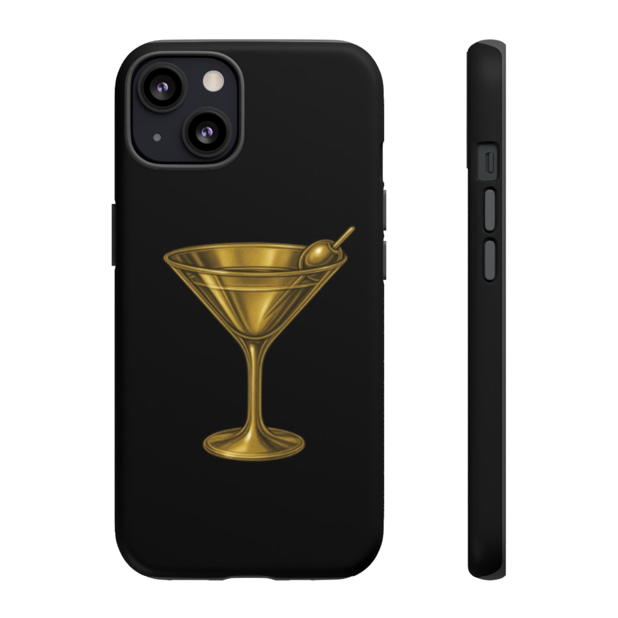 Gold Martini Tough Case Black