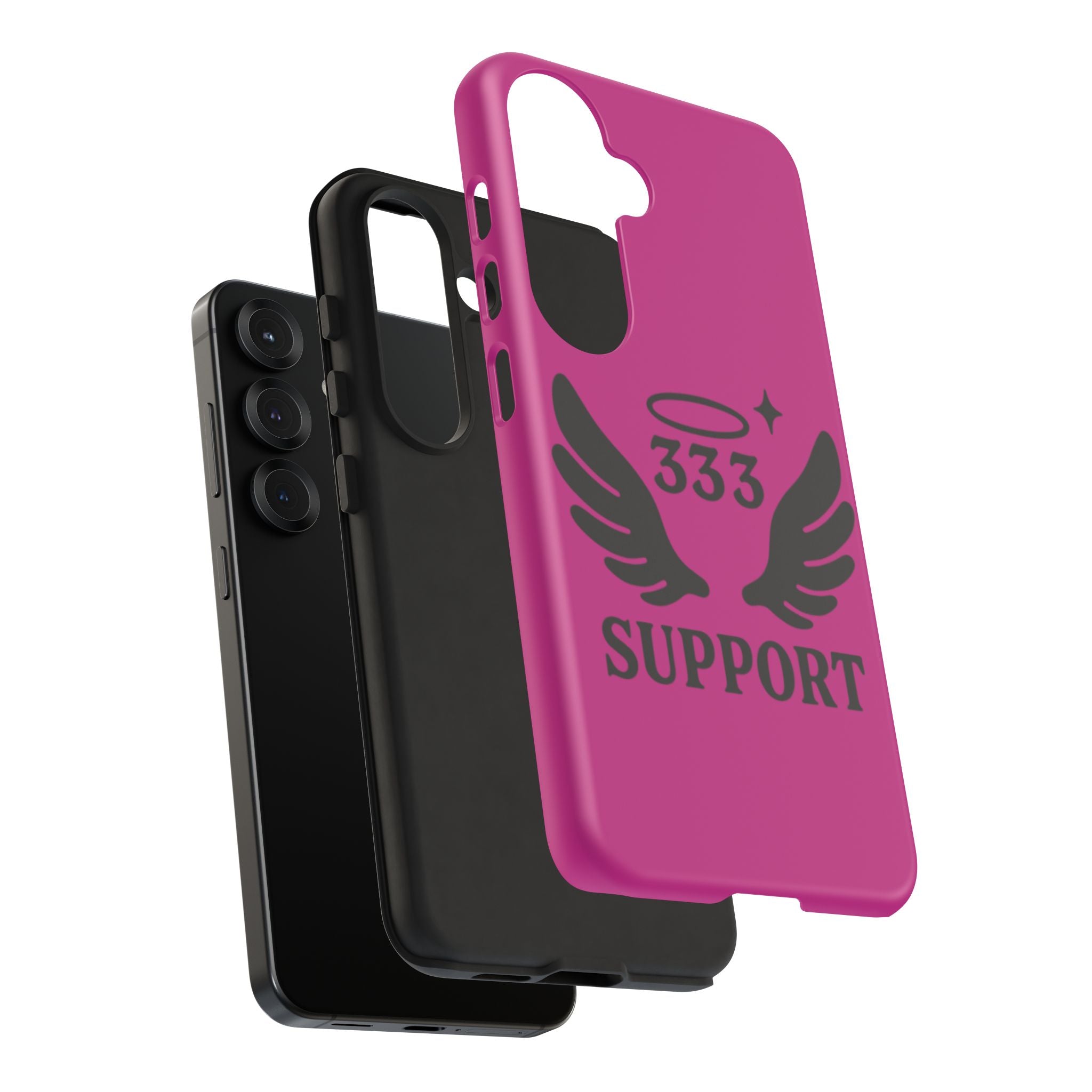 Black & Pink 333 Support Phone Case