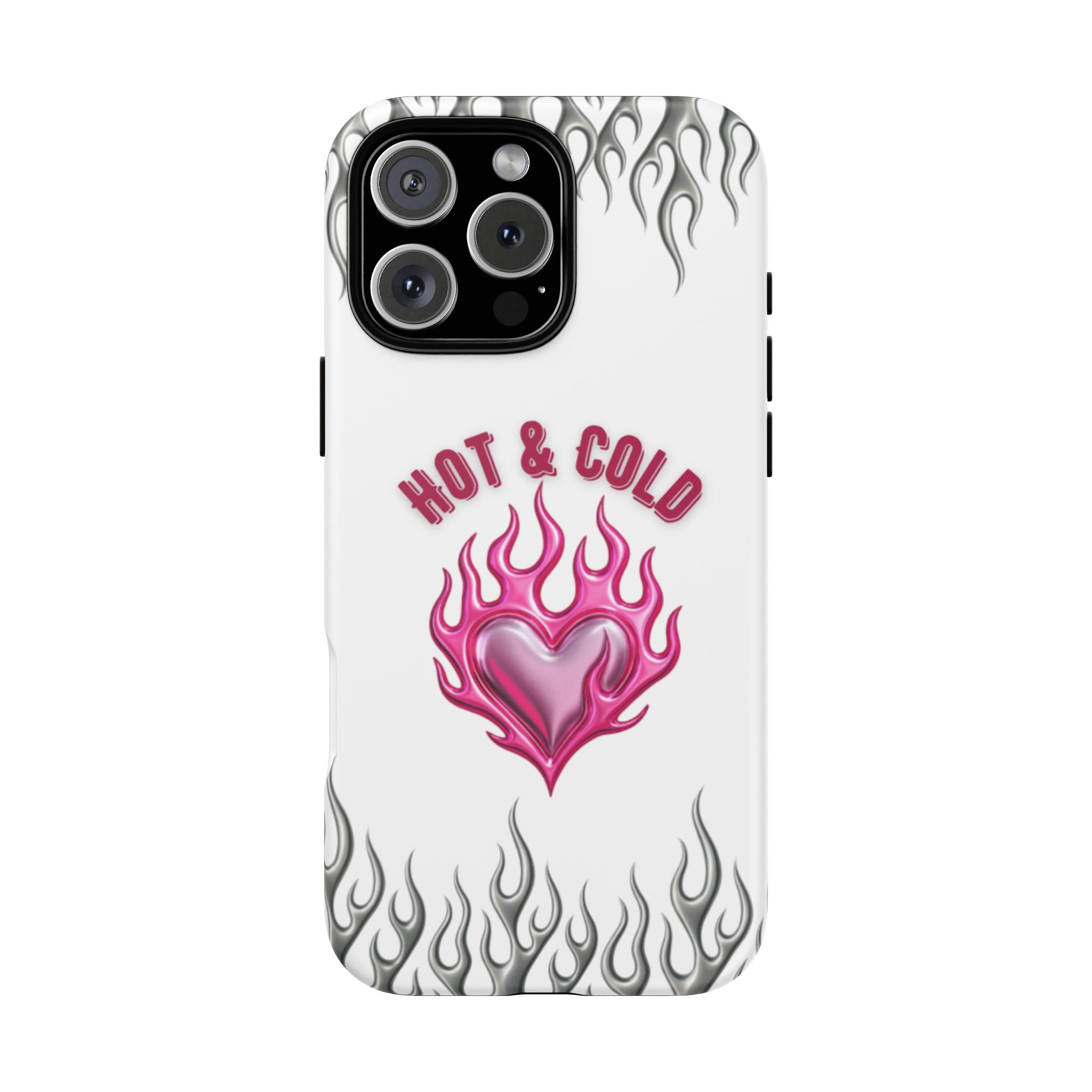 Hot & Cold Pink Flame Tough Phone Case