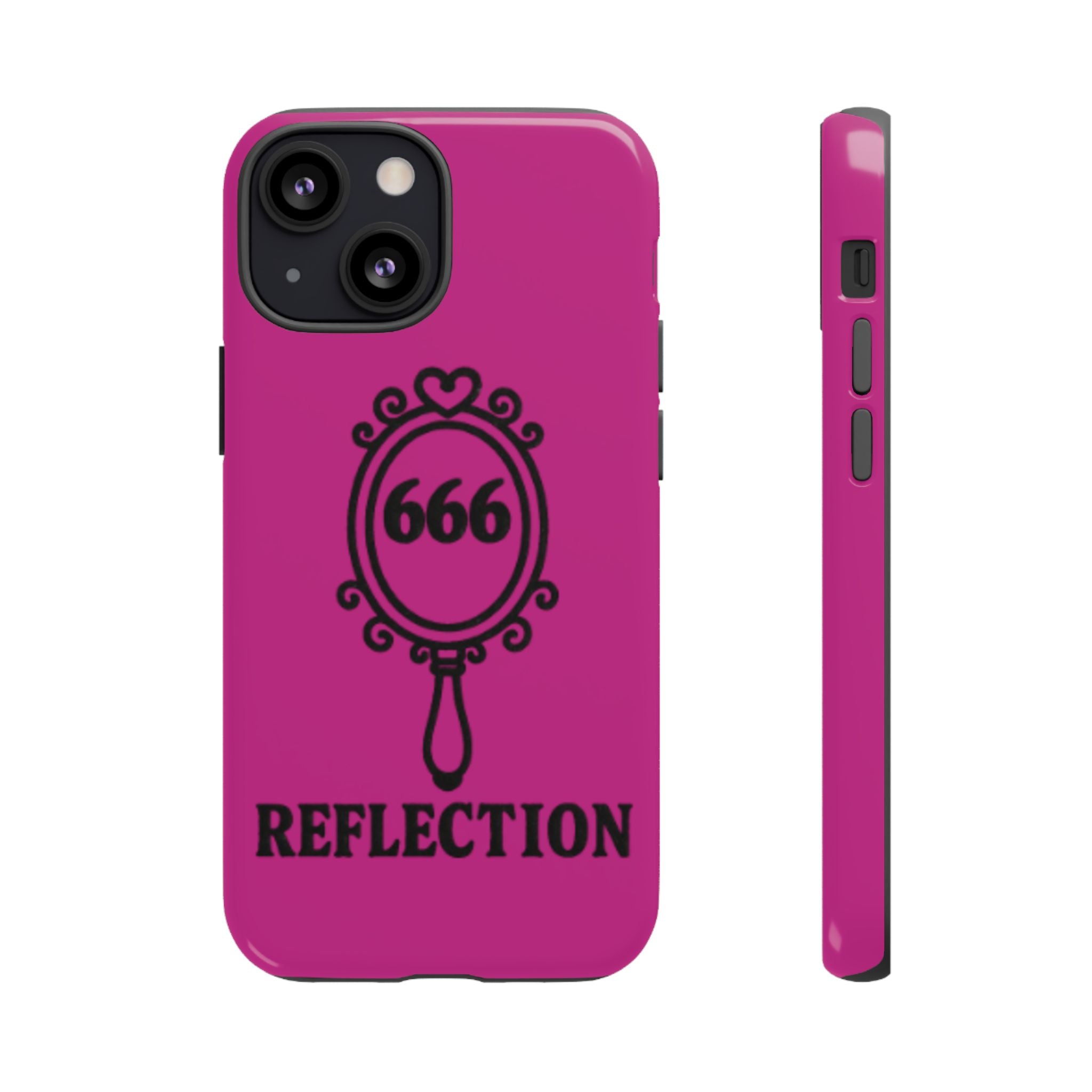 Black & Pink 666 Reflection Phone Case