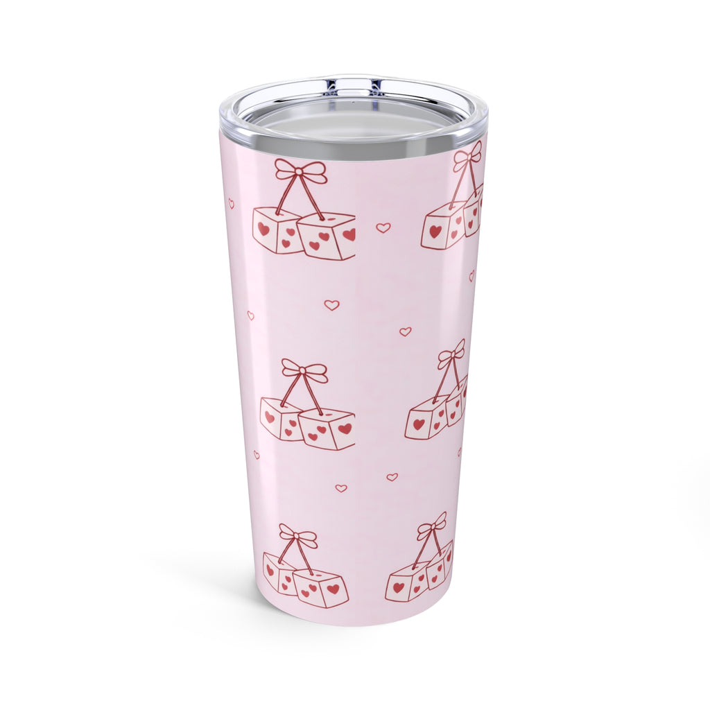 20oz Tumbler Insulated Heart Dice
