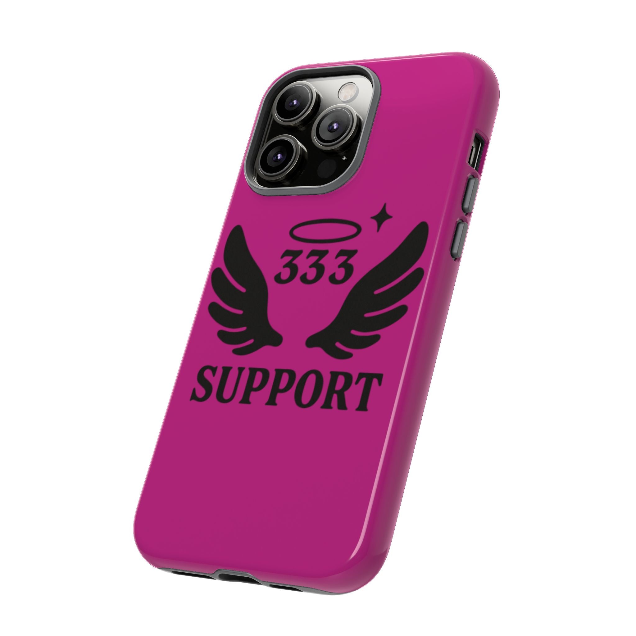Black & Pink 333 Support Phone Case