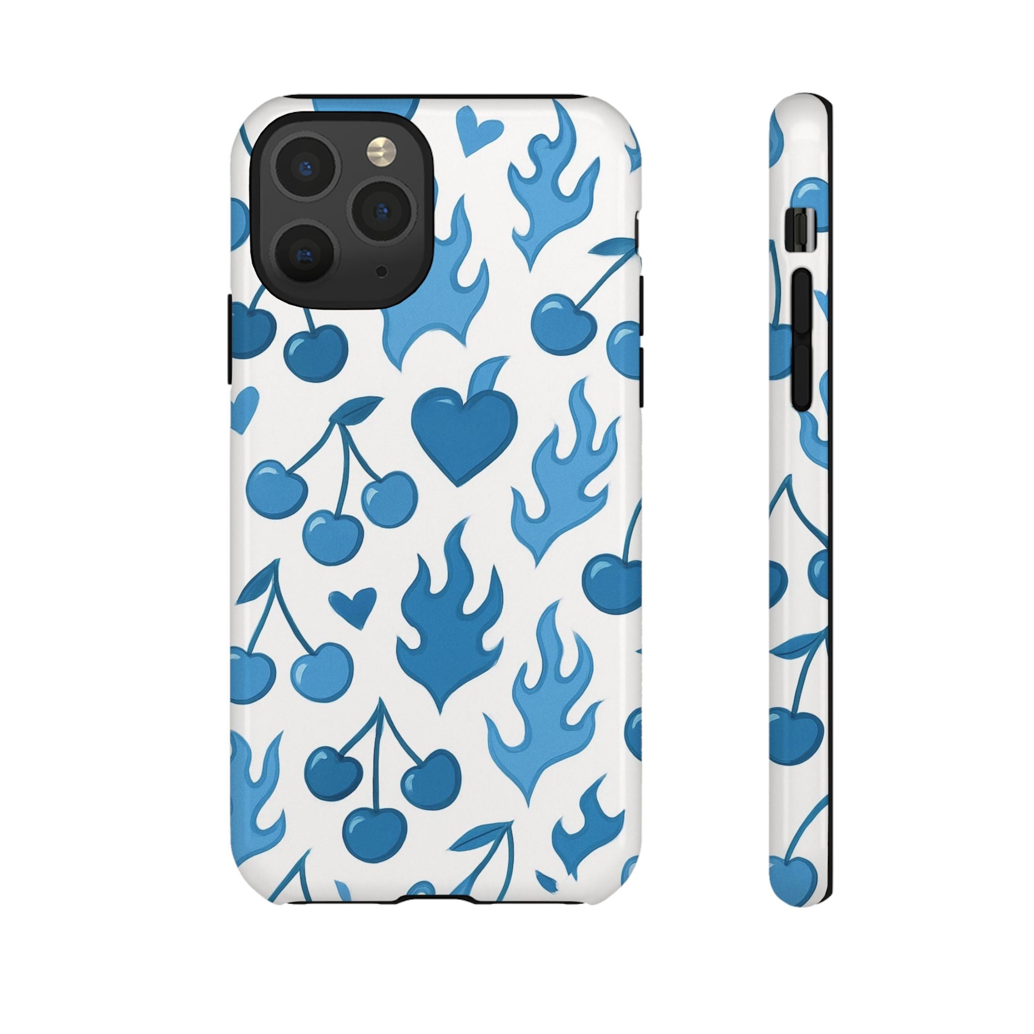 Blue Flaming Heart Phone Case