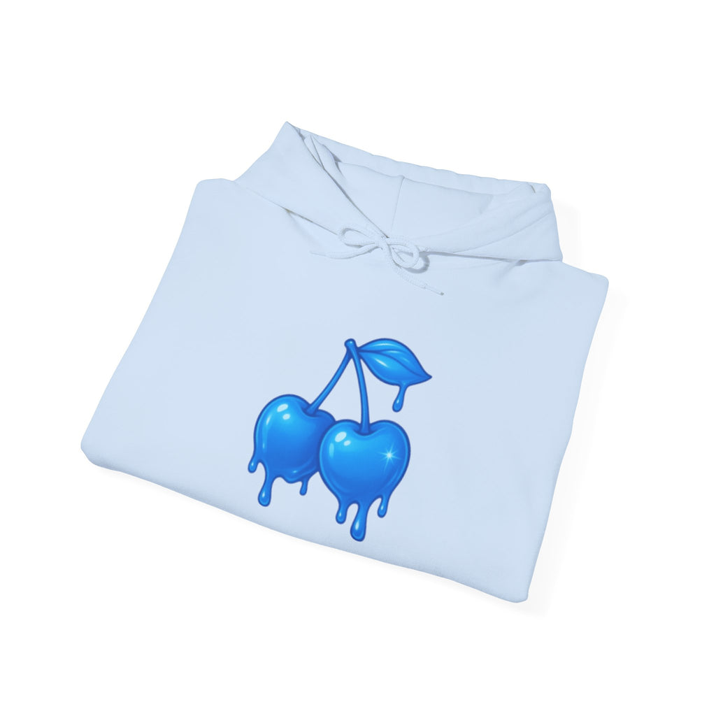 Dripping Blue Cherries Hoodie