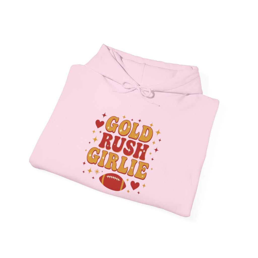Gold Rush Girlie Football Themed Hoodie