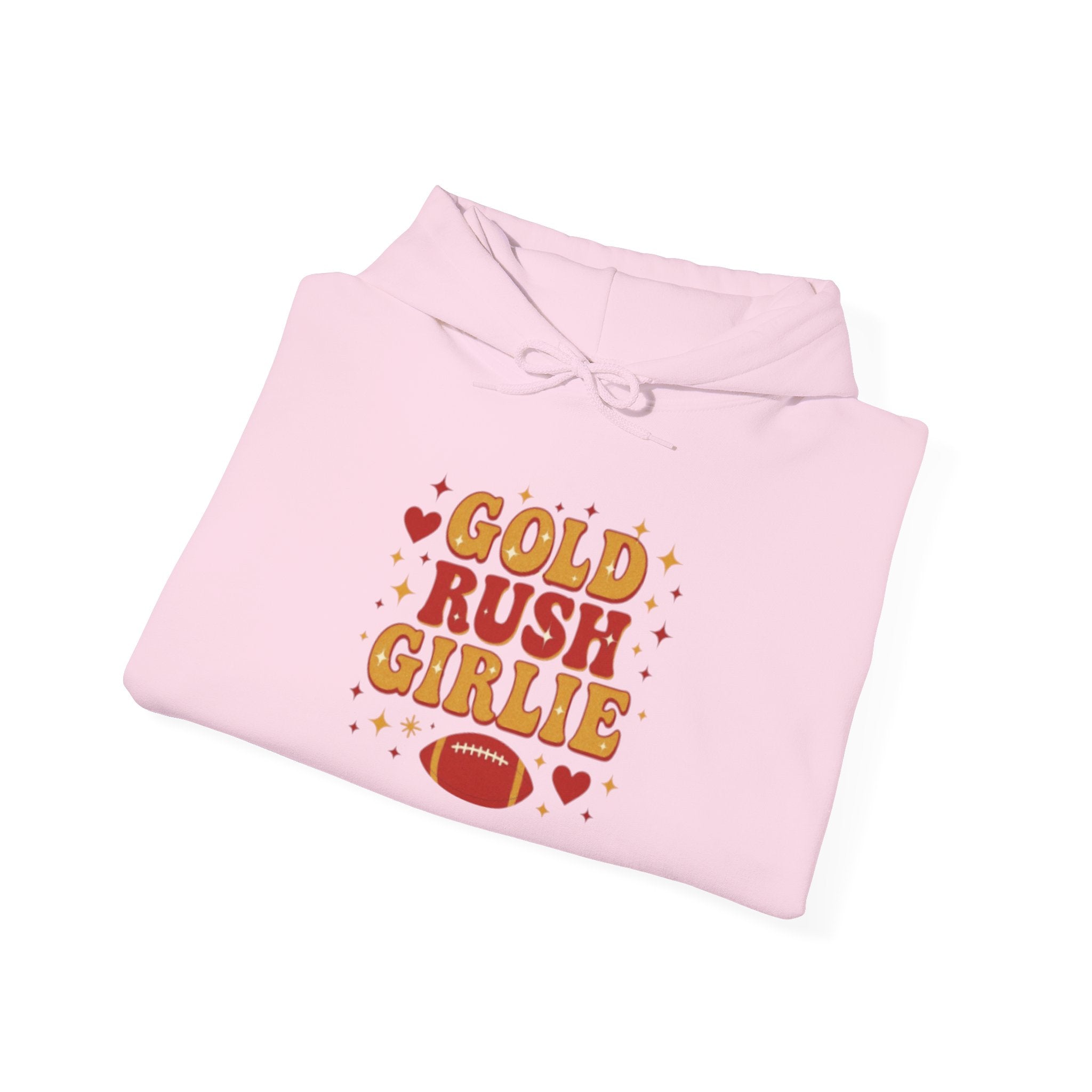 Gold Rush Girlie Football Themed Hoodie