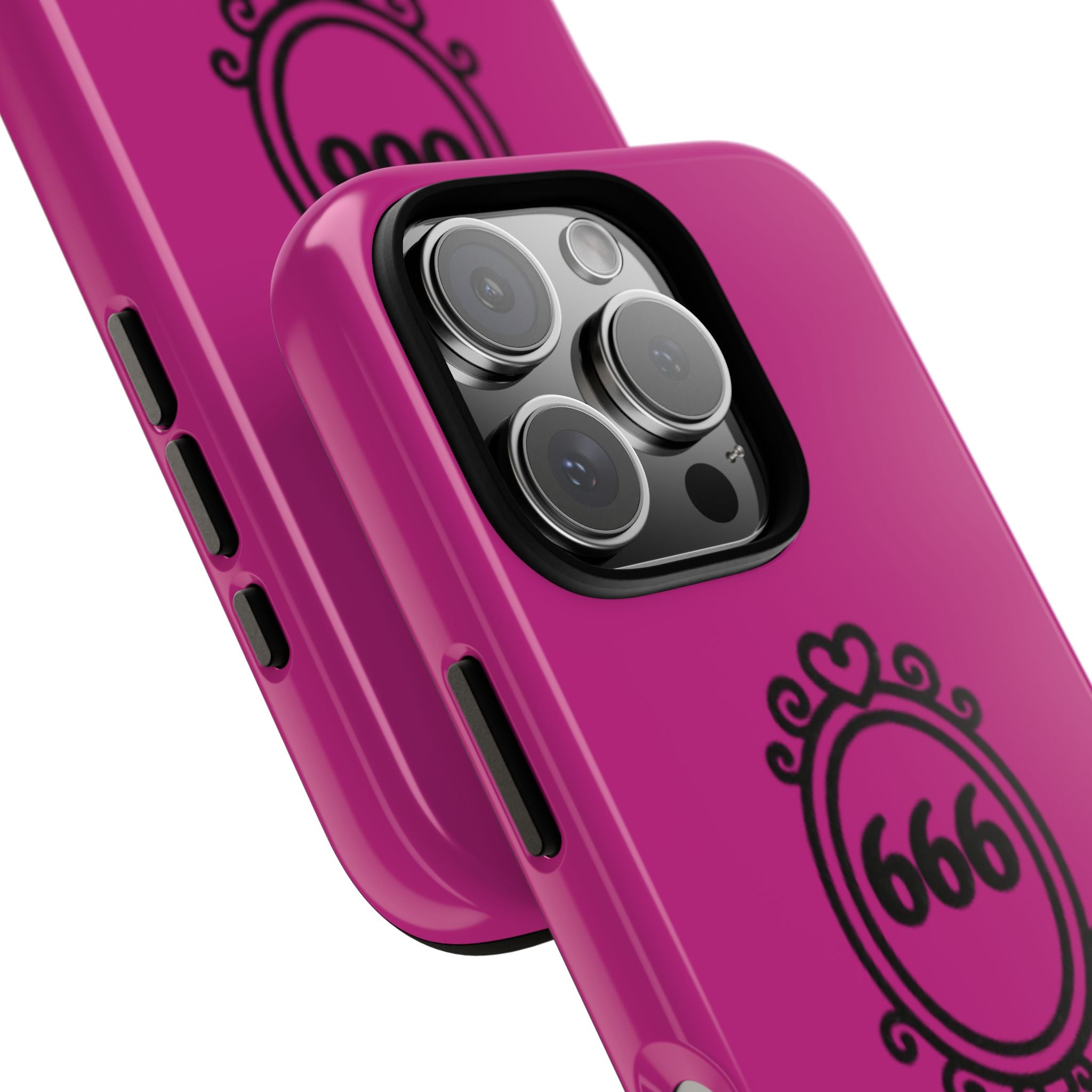 Black & Pink 666 Reflection Phone Case