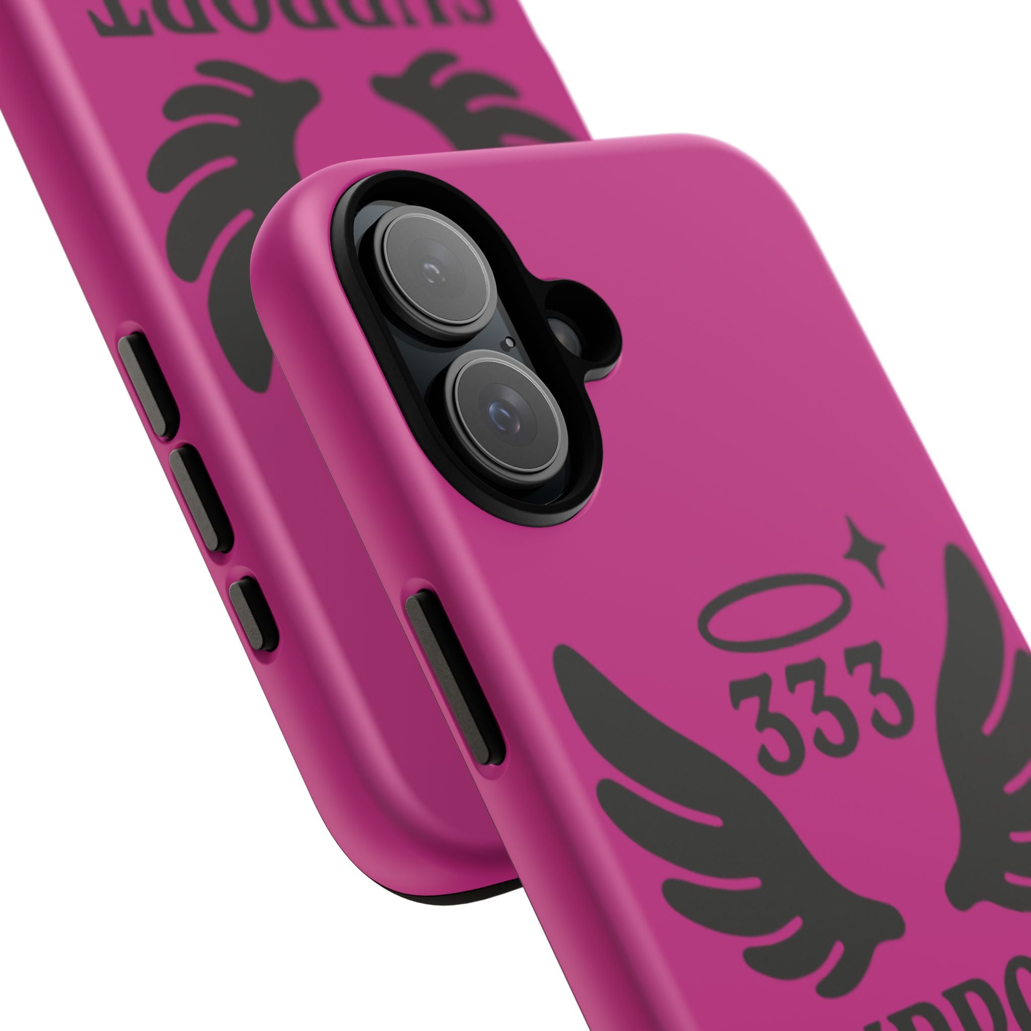 Black & Pink 333 Support Phone Case