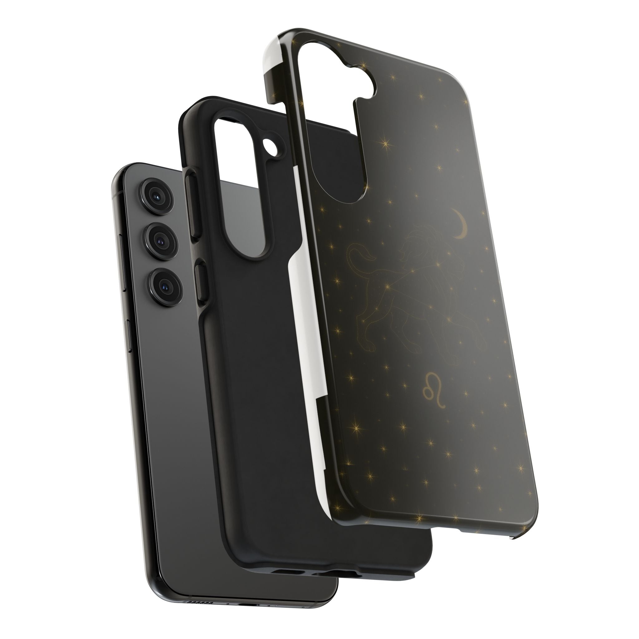 Leo Constellation Tough Phone Case — Zodiac Lion Design with Moon & Stars