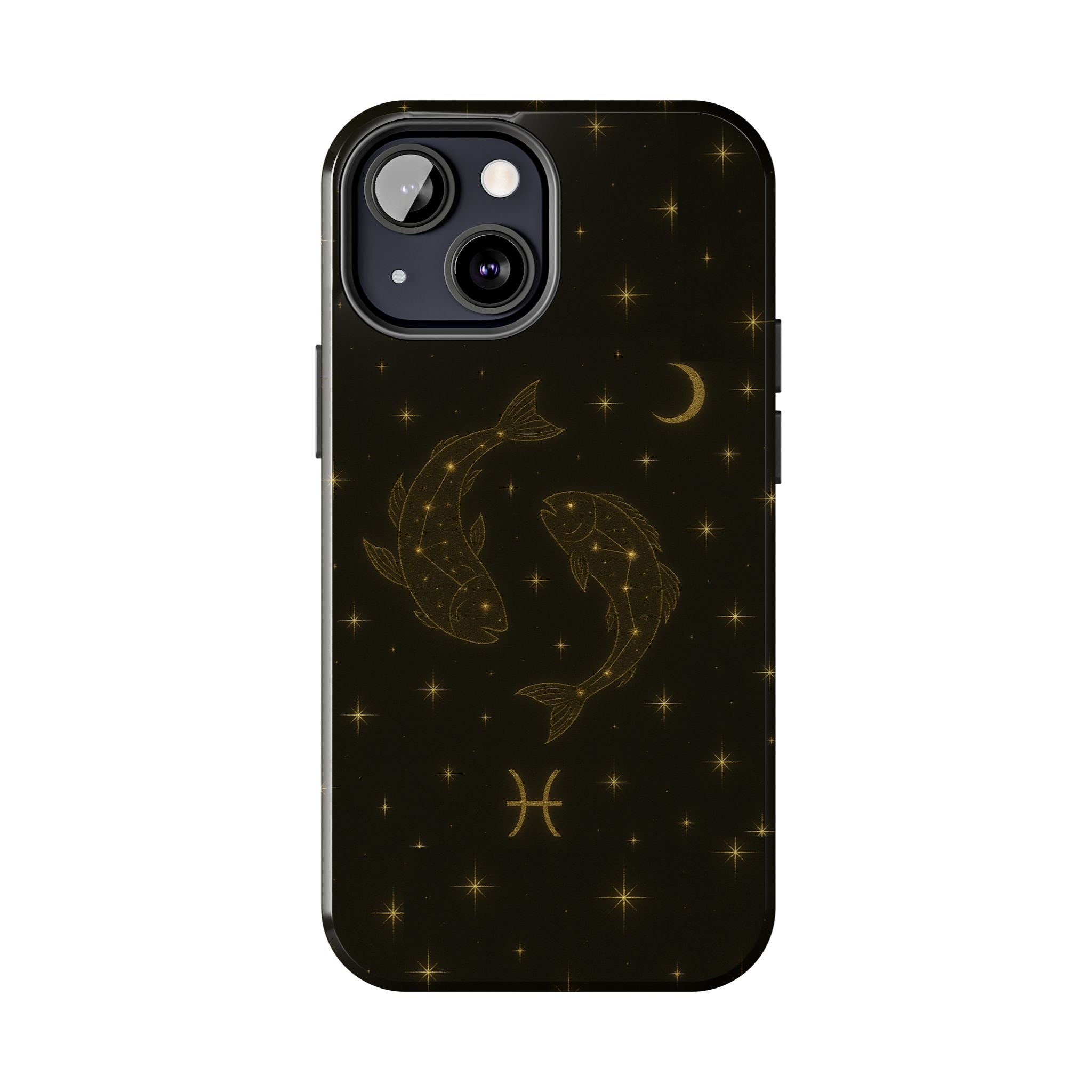 Pisces Zodiac Tough Phone Case — Gold Koi Constellation Design