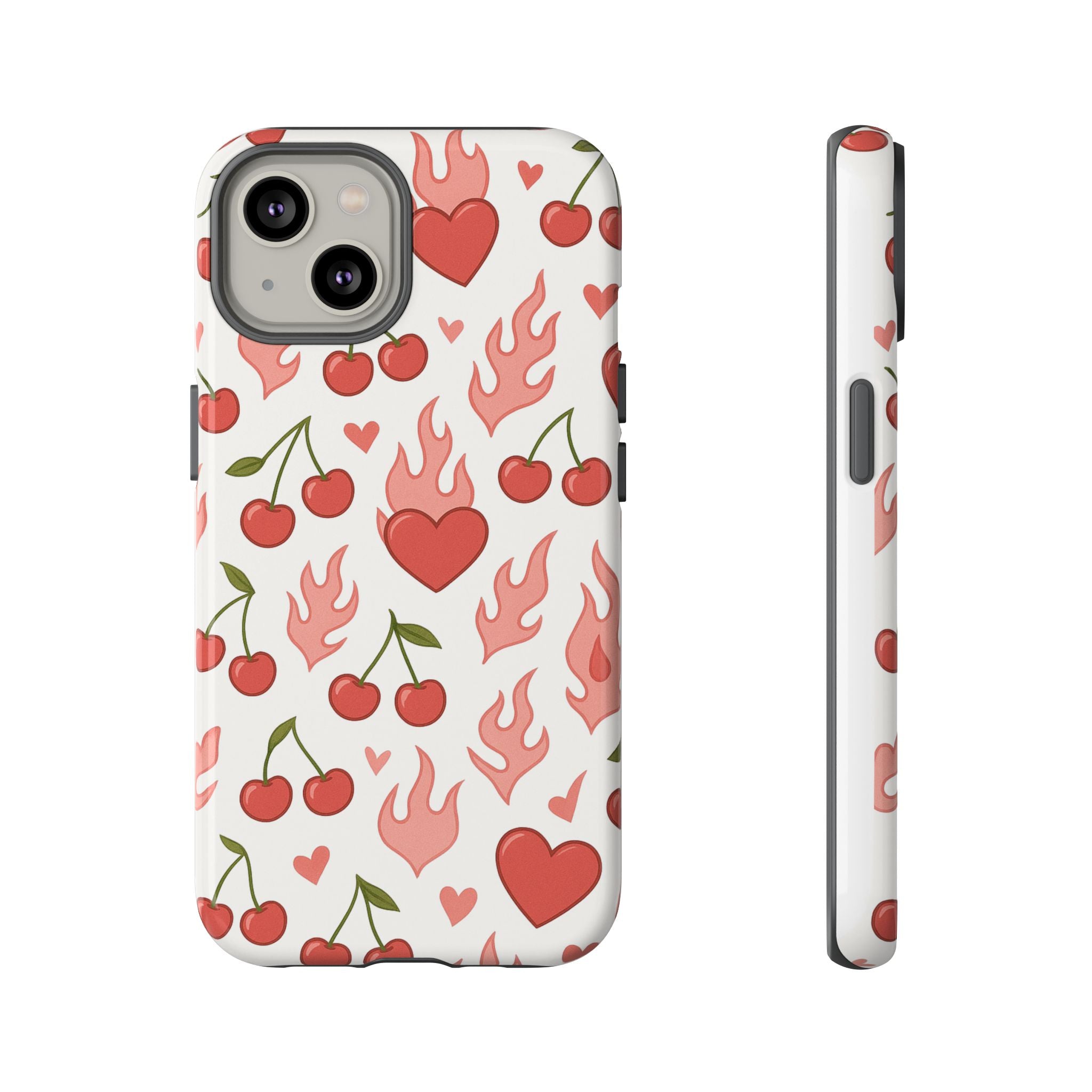 Pink Flaming Heart Phone Case