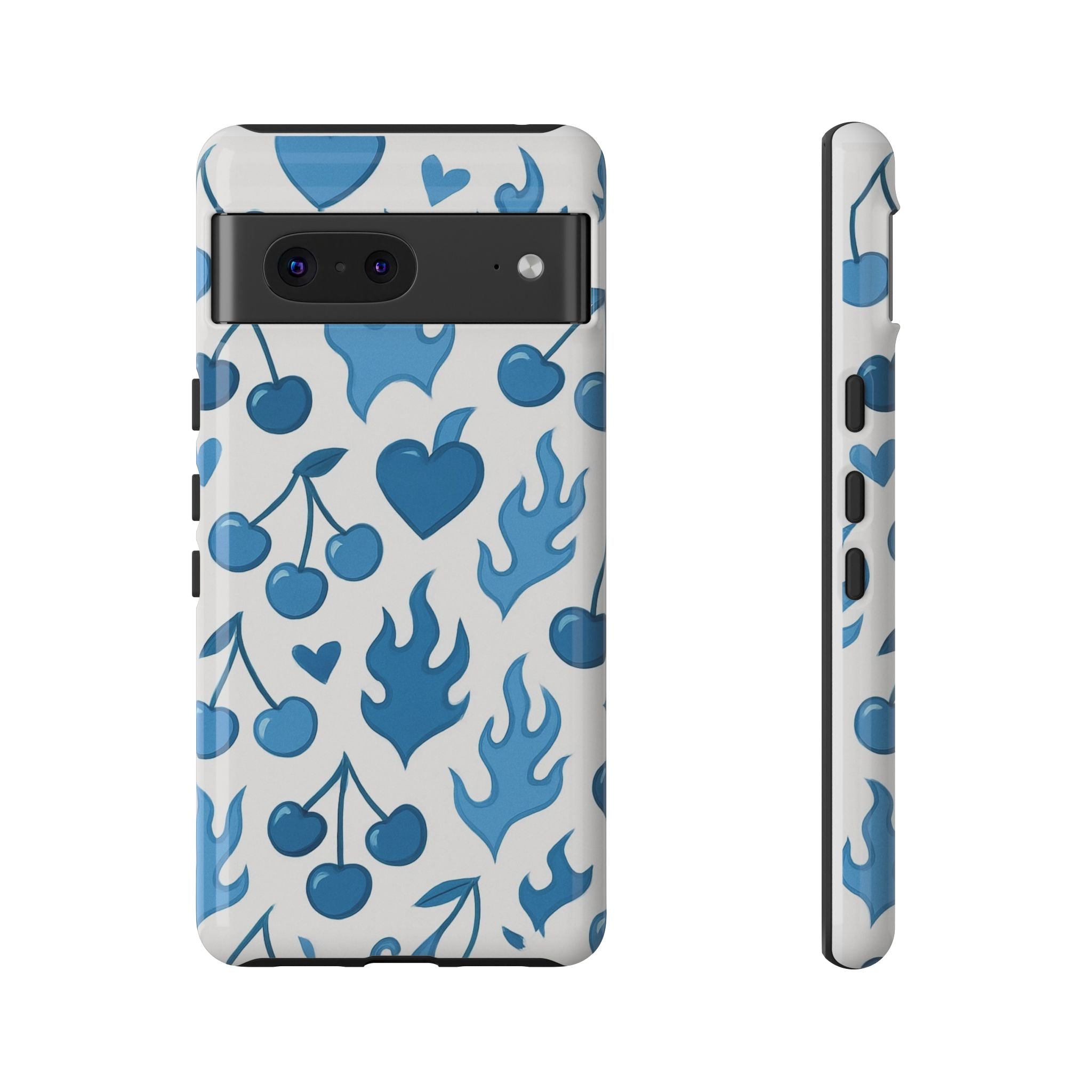 Blue Flaming Heart Phone Case