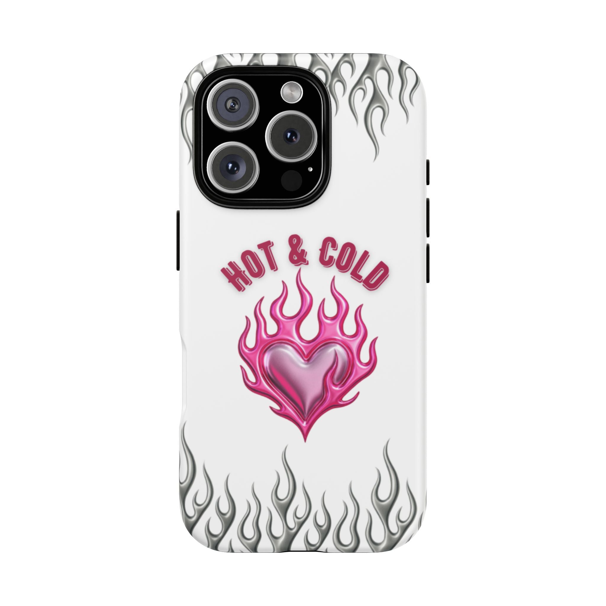 Hot & Cold Pink Flame Tough Phone Case