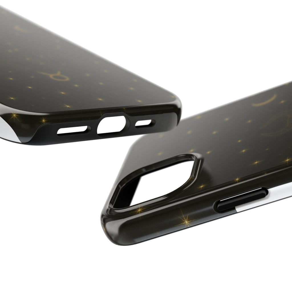 Taurus Constellation Tough Phone Case — Gold Zodiac Bull Phone Case