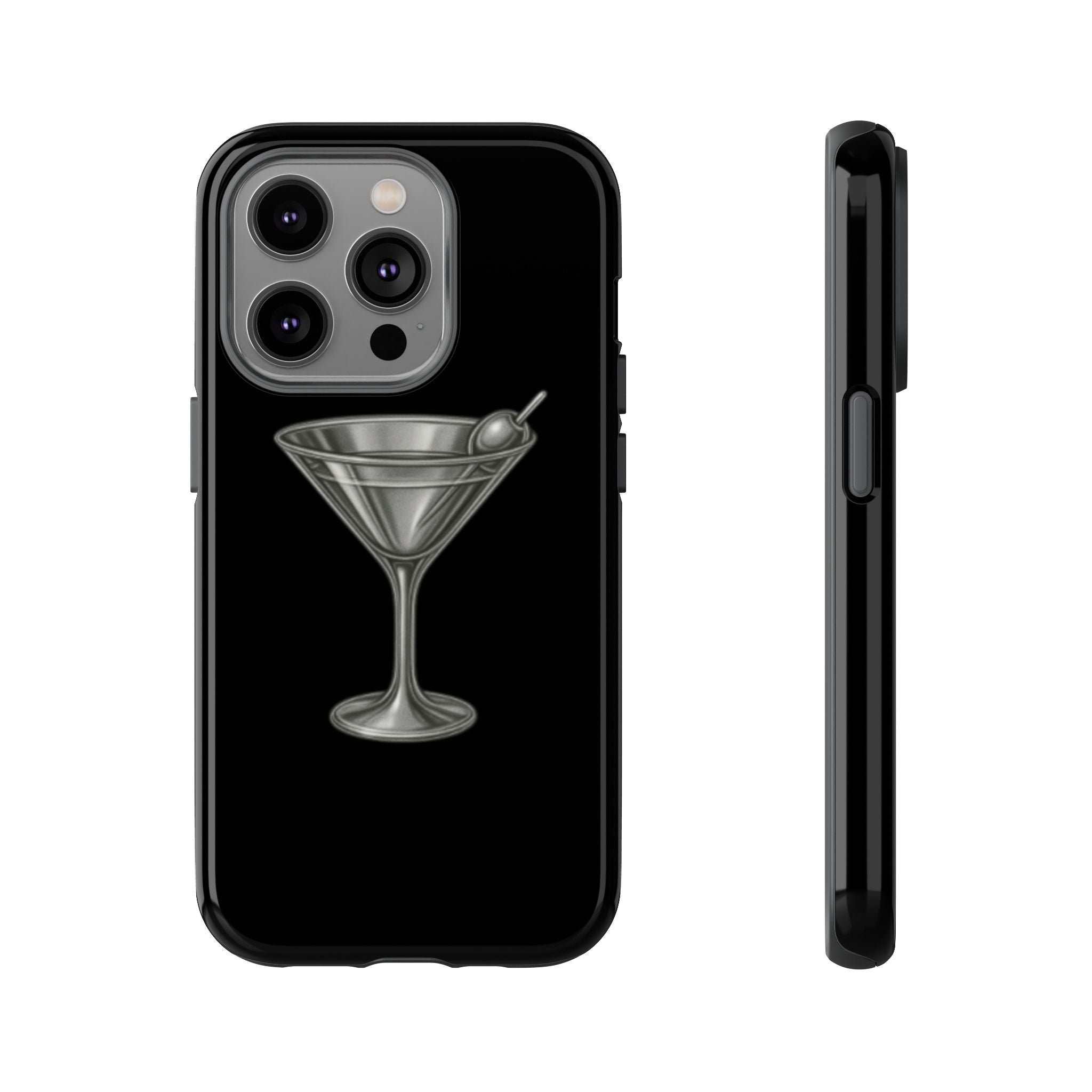 Silver Martini Tough Case Black