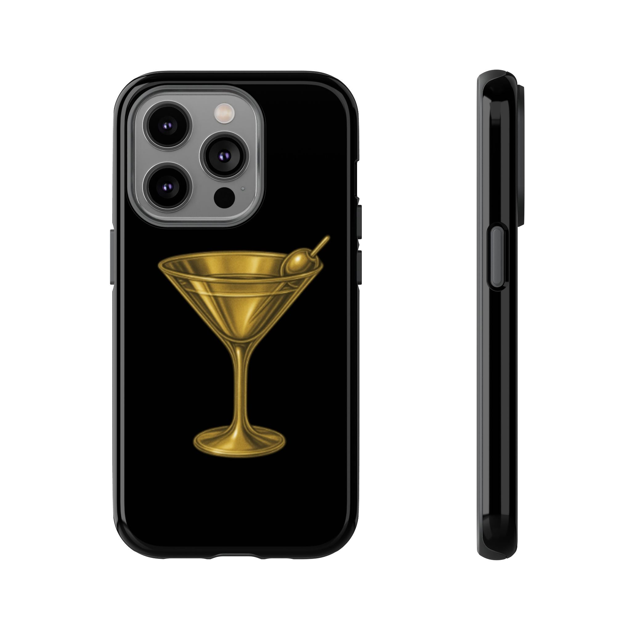 Gold Martini Tough Case Black