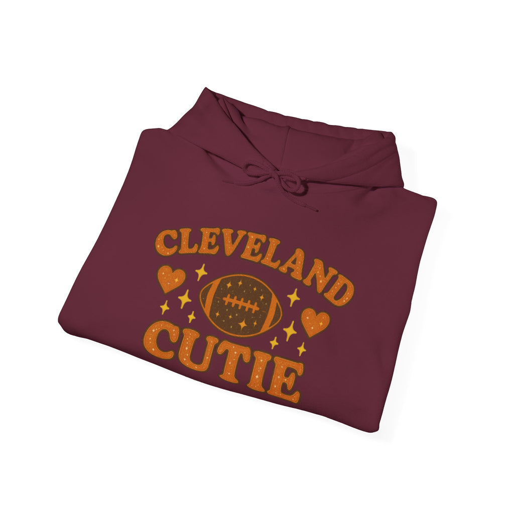 Cleveland Cutie Football Hoodie — Cute Retro Fan Pullover
