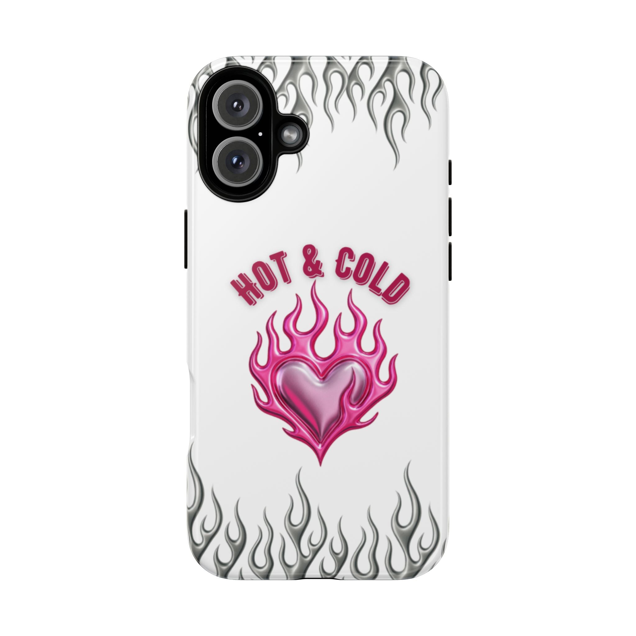 Hot & Cold Pink Flame Tough Phone Case