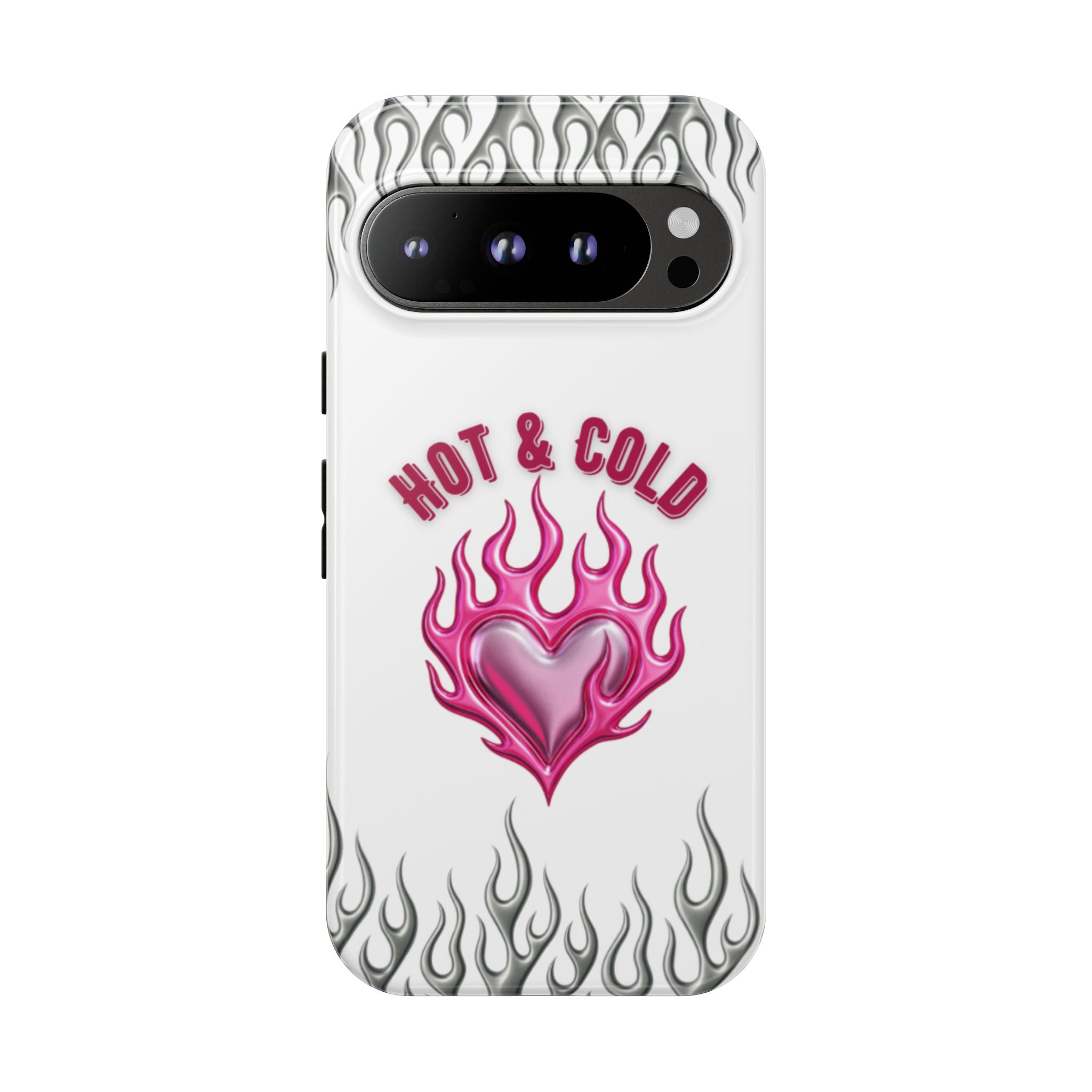 Hot & Cold Pink Flame Tough Phone Case