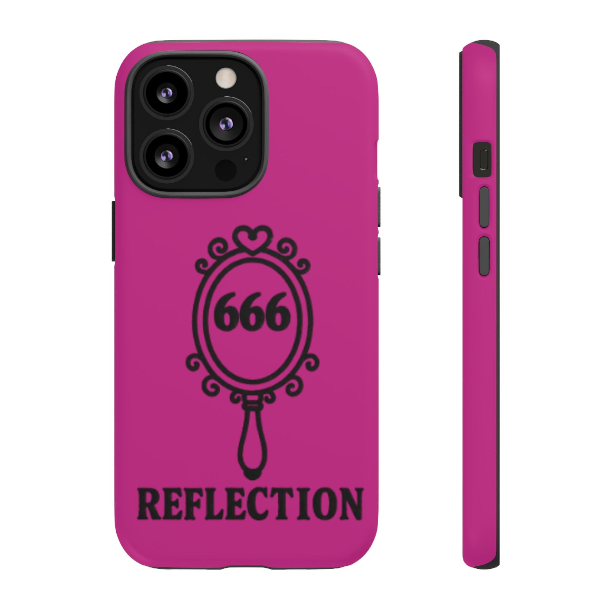Black & Pink 666 Reflection Phone Case