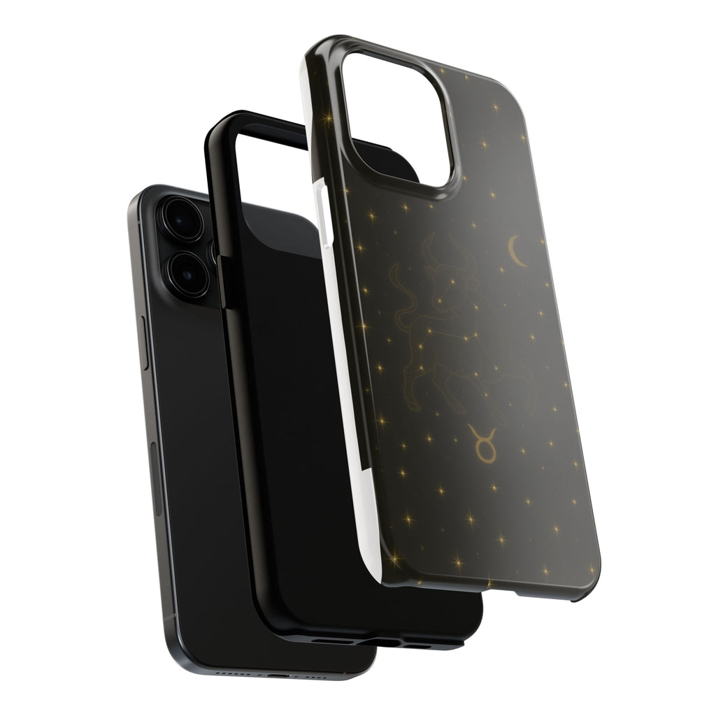 Taurus Constellation Tough Phone Case — Gold Zodiac Bull Phone Case
