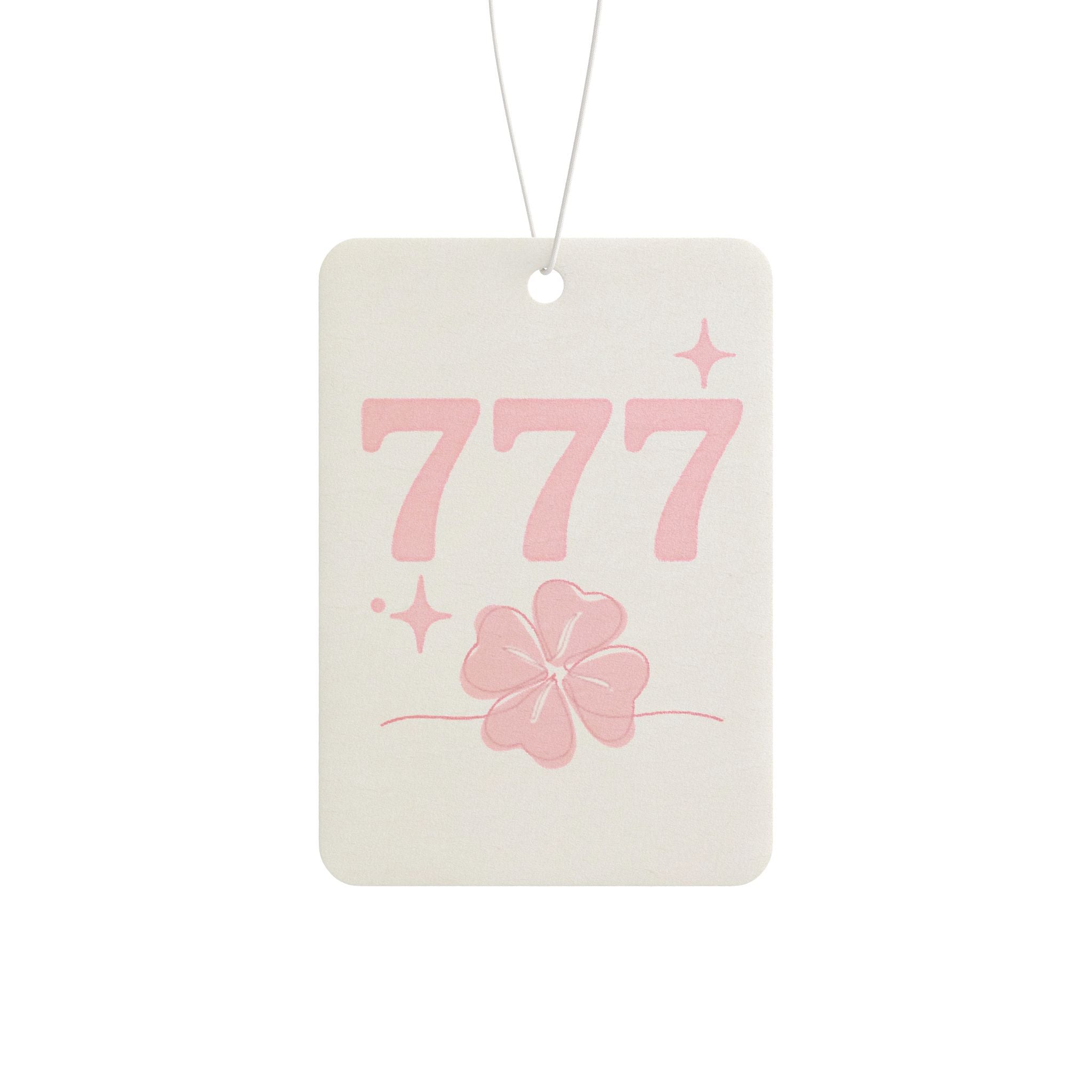 Car Air Freshener — Pink Four Leaf Clover 777