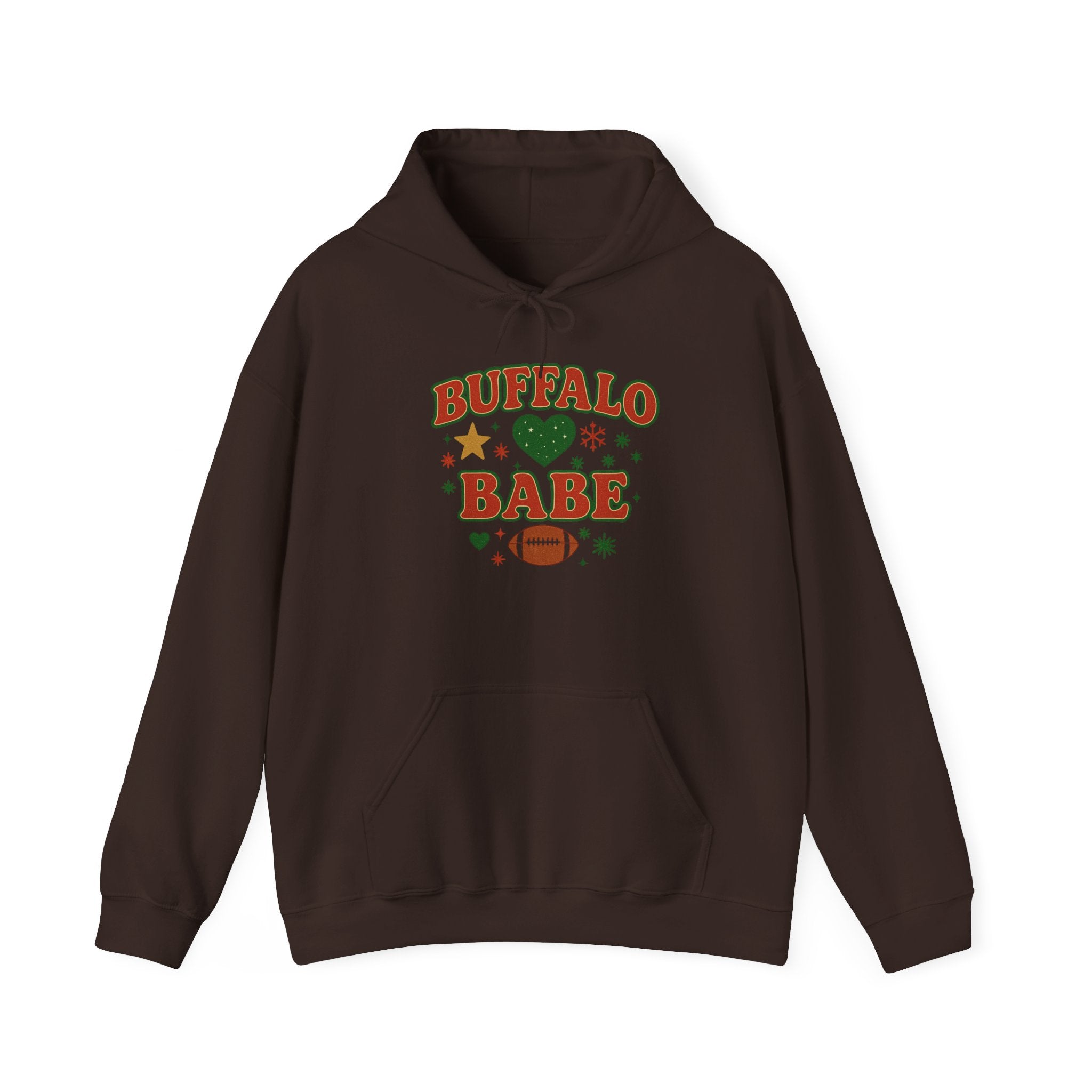 Hoodie — "Buffalo Babe" Christmas Style Football Graphic Pullover