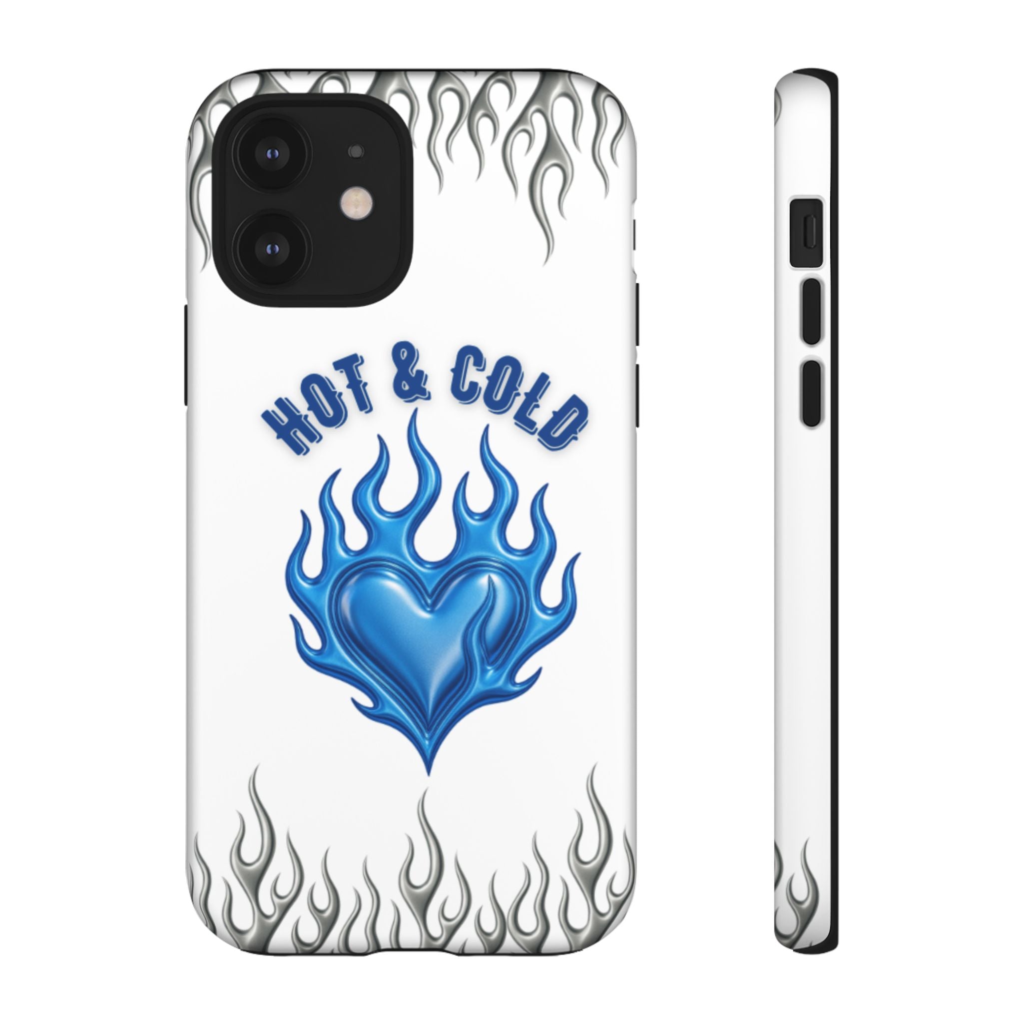 Hot & Cold Blue Flame Heart Phone Case