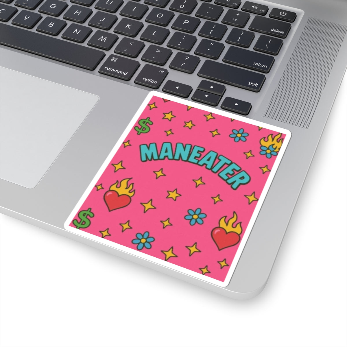 Maneater kiss-cut sticker | Pink