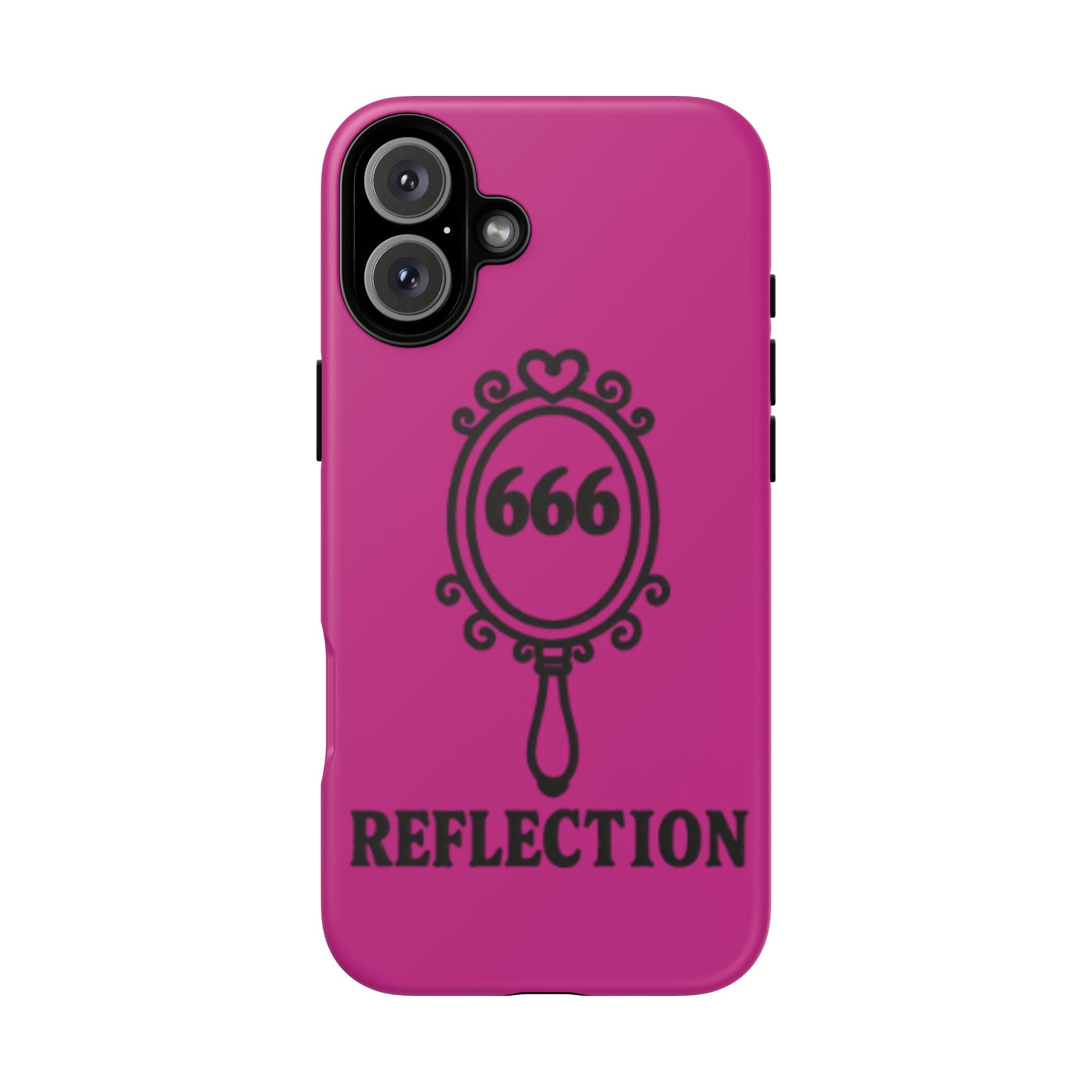 Black & Pink 666 Reflection Phone Case