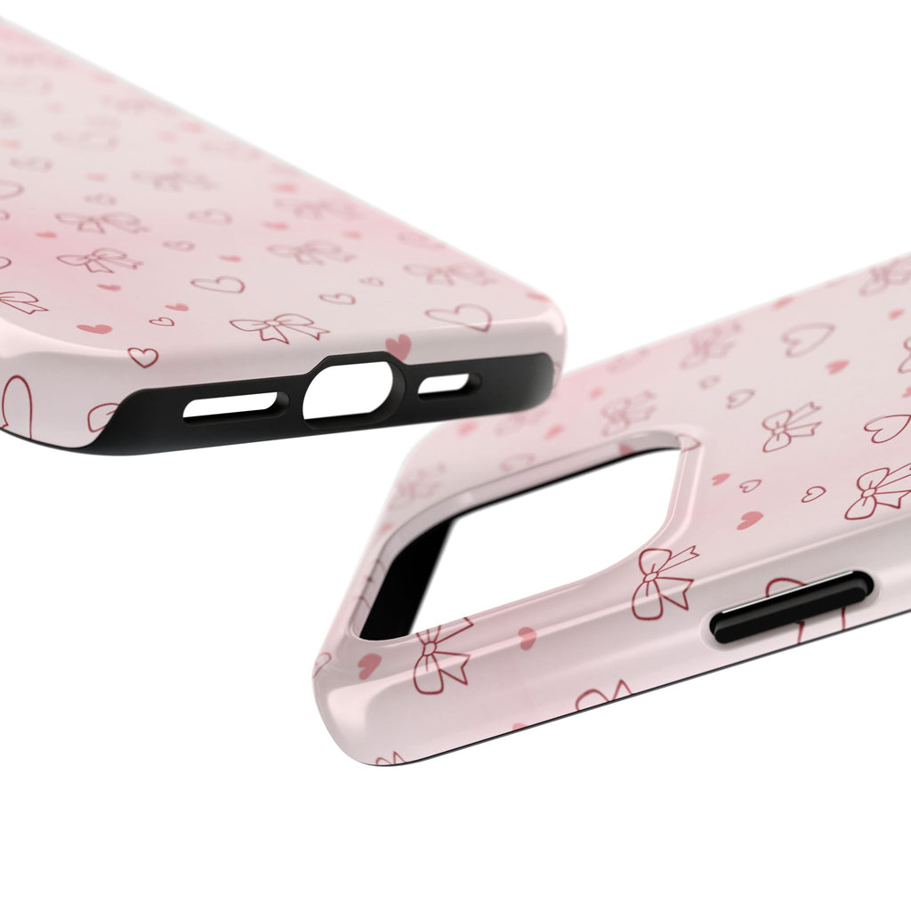Pink Hearts & Bows Phone Case